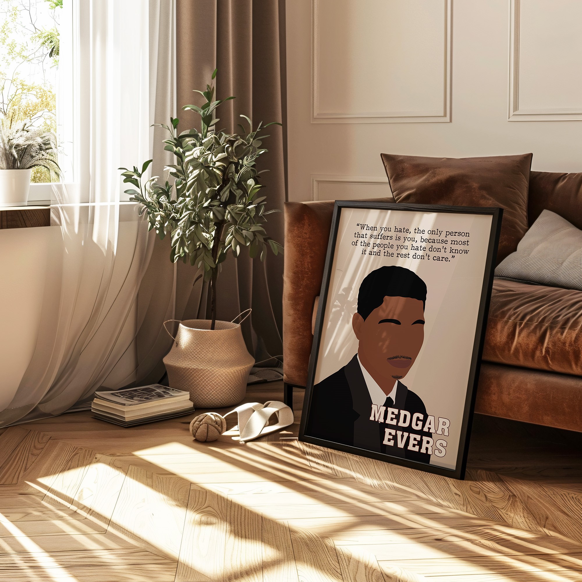 Medgar Evers Men Motivational Quote Wall Art - Image 2