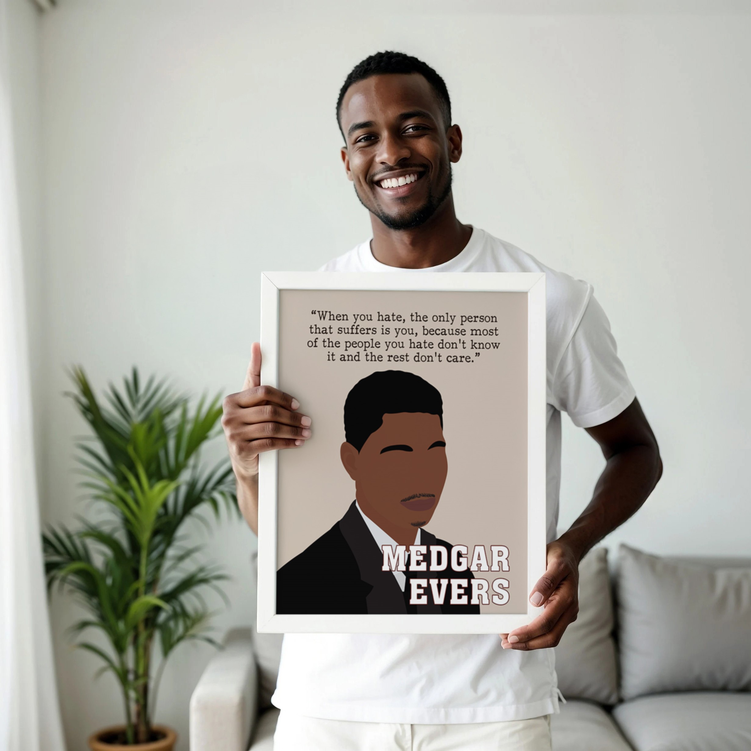 Medgar Evers Men Motivational Quote Wall Art - Image 3