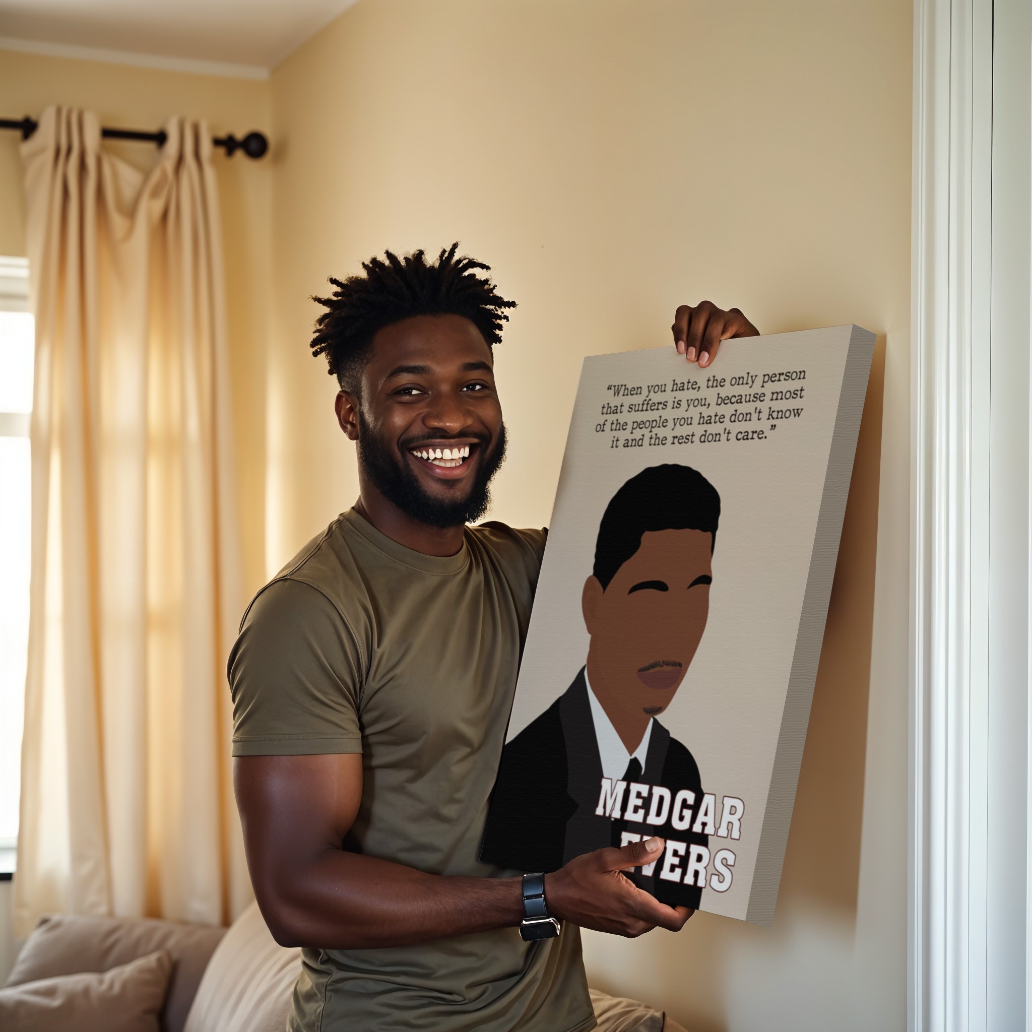 Medgar Evers Men Motivational Quote Wall Art - Image 6