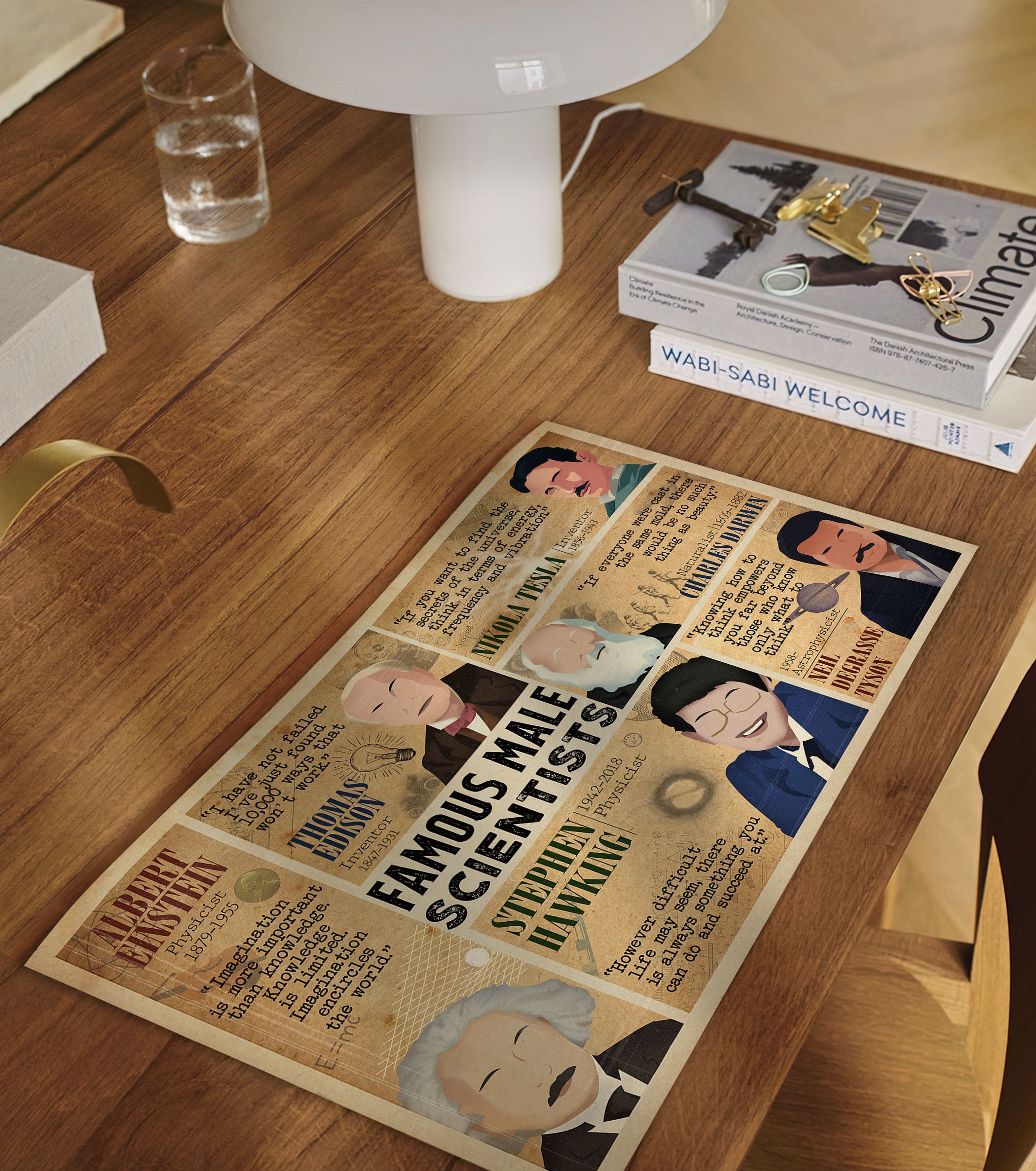 Men of Science Inspirational Quote Wall Art - Image 2