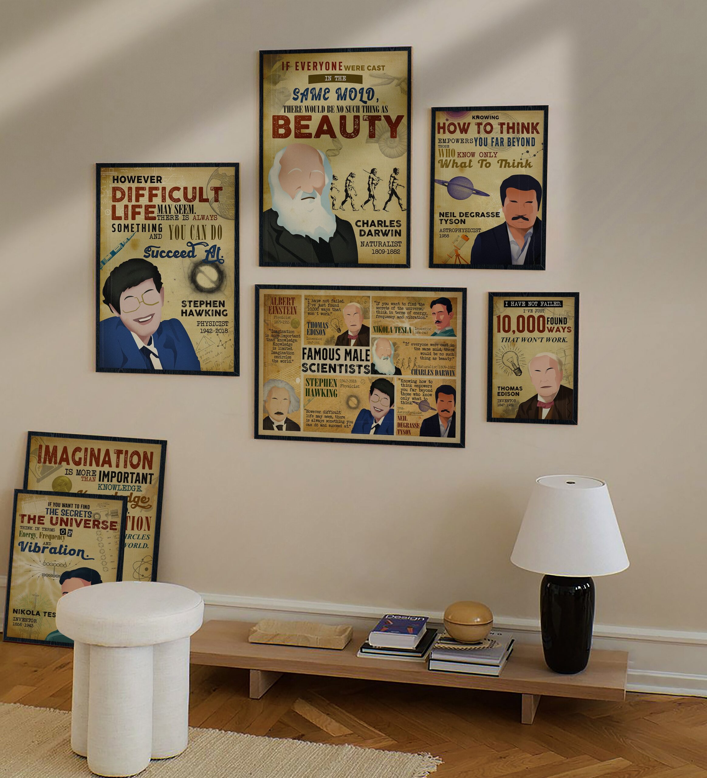 Men of Science Inspirational Quote Wall Art - Image 6