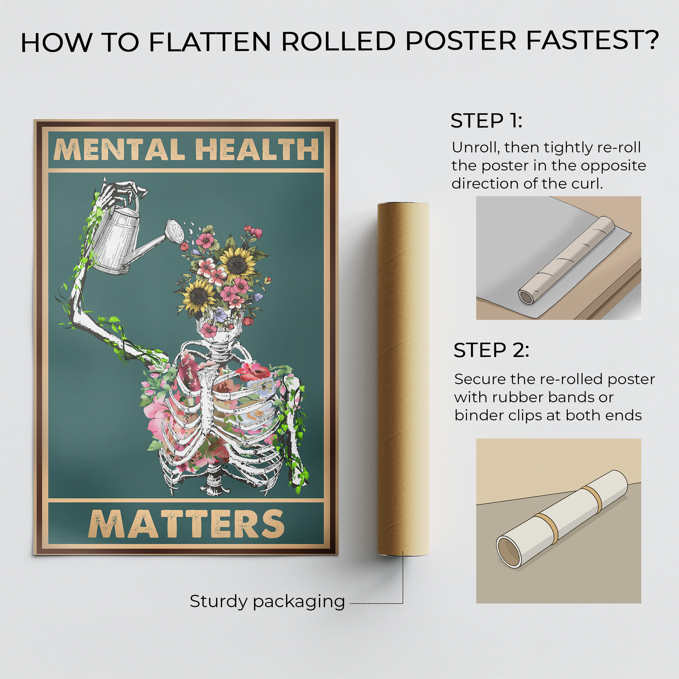 Mental Health Matters Aesthetic Unframed 16x24in Laminated Wall Art - Image 7