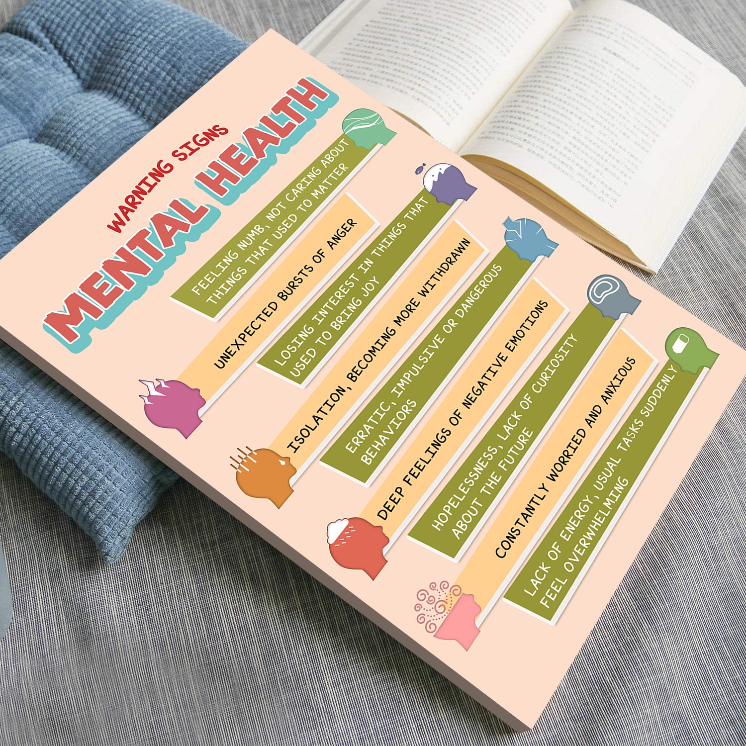 Mental Health Warning Signs Boho Printable - Image 4