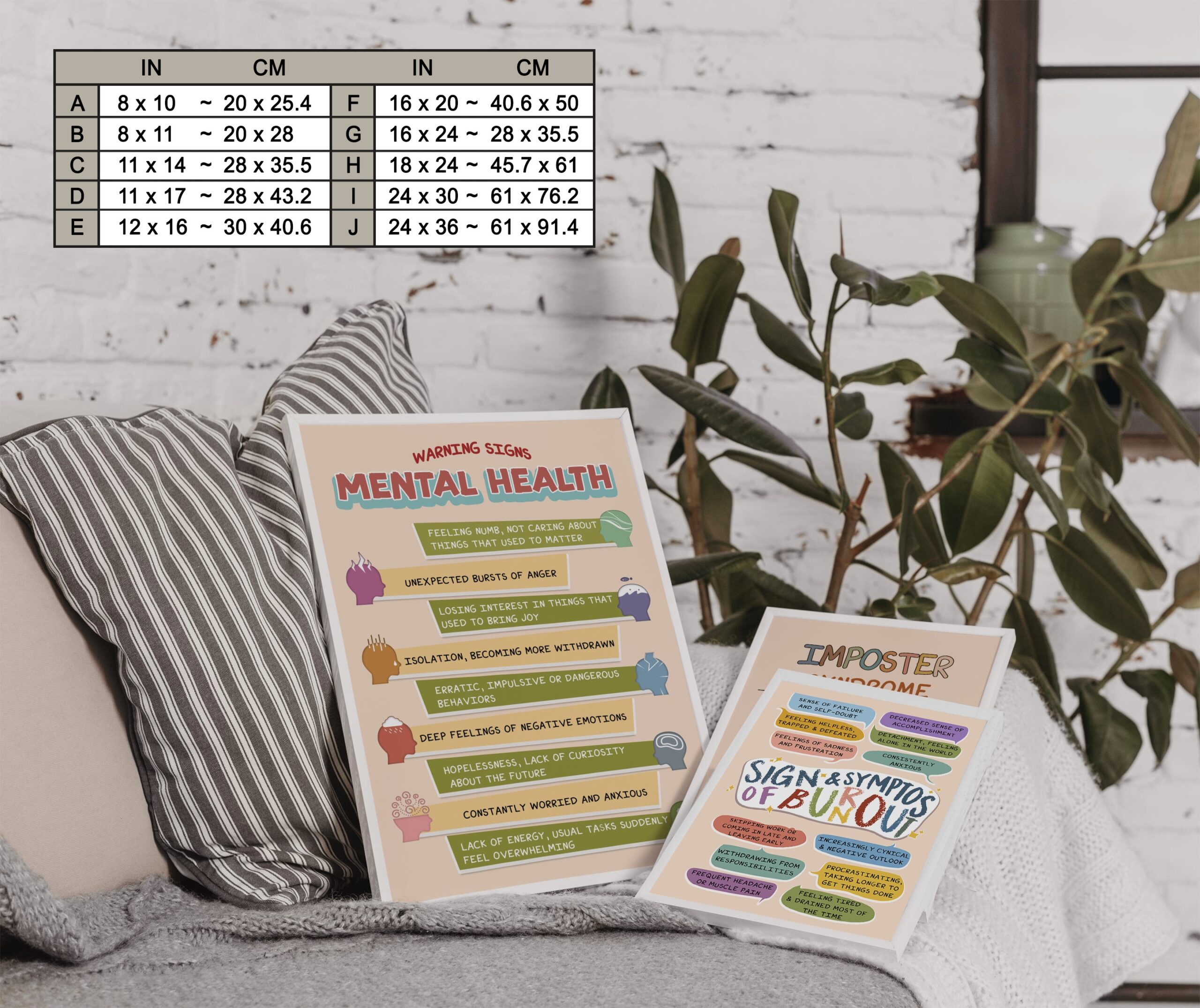 Mental Health Warning Signs Boho Printable - Image 7