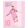 Messi Soccer Superstar Motivational Unframed 16x20in Laminated Hand-drawn Wall Art (1)