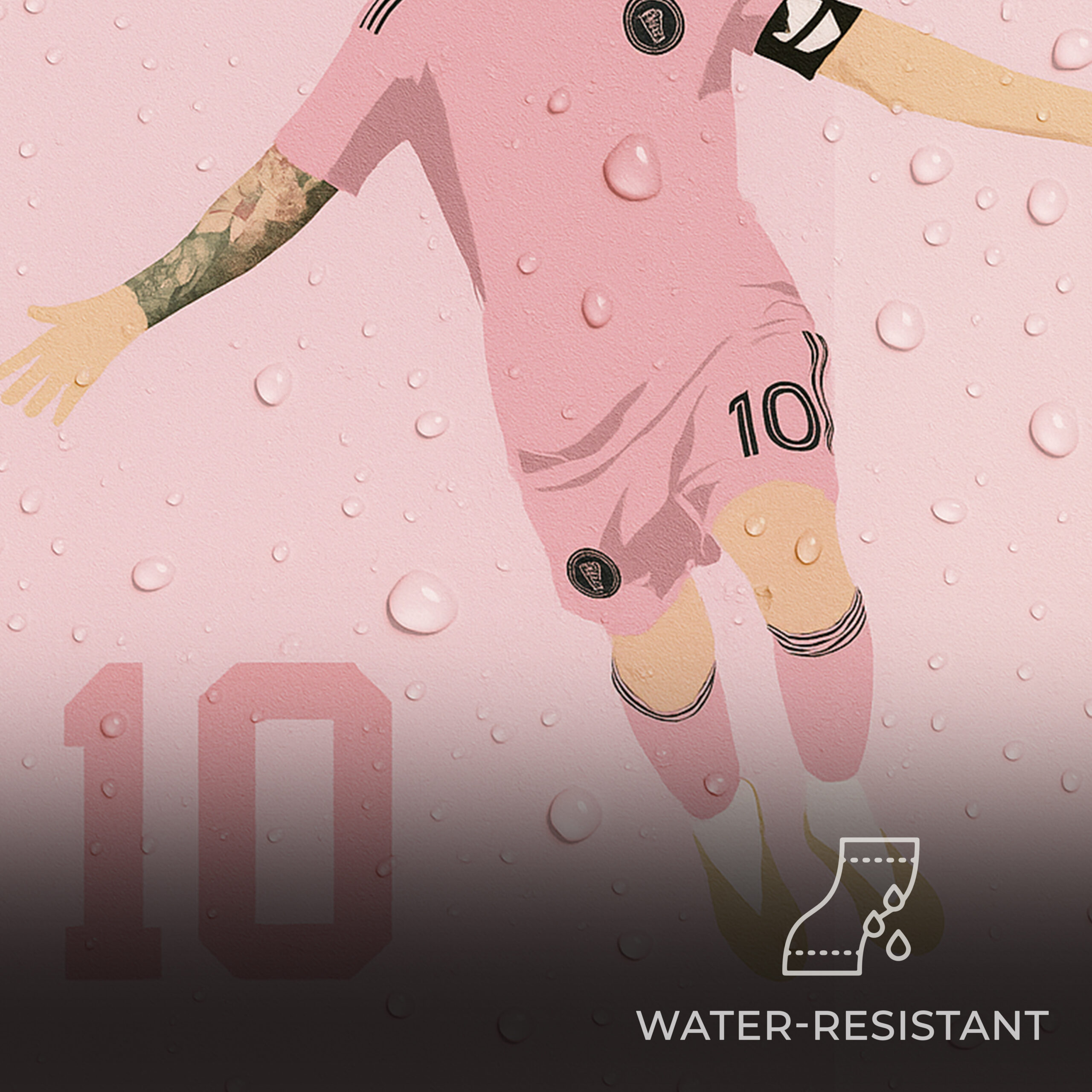 Messi Soccer Superstar Motivational Unframed 16x20in Laminated Hand-drawn Wall Art - Image 5