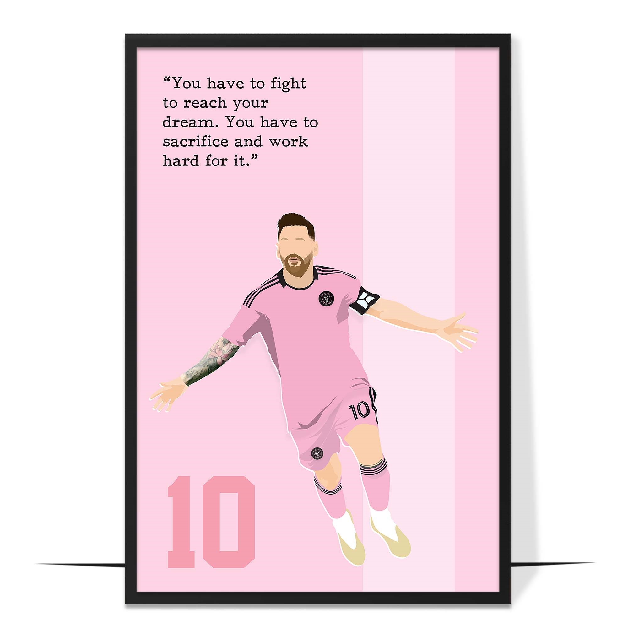 Messi Soccer Superstar Hand-drawn Wall Art