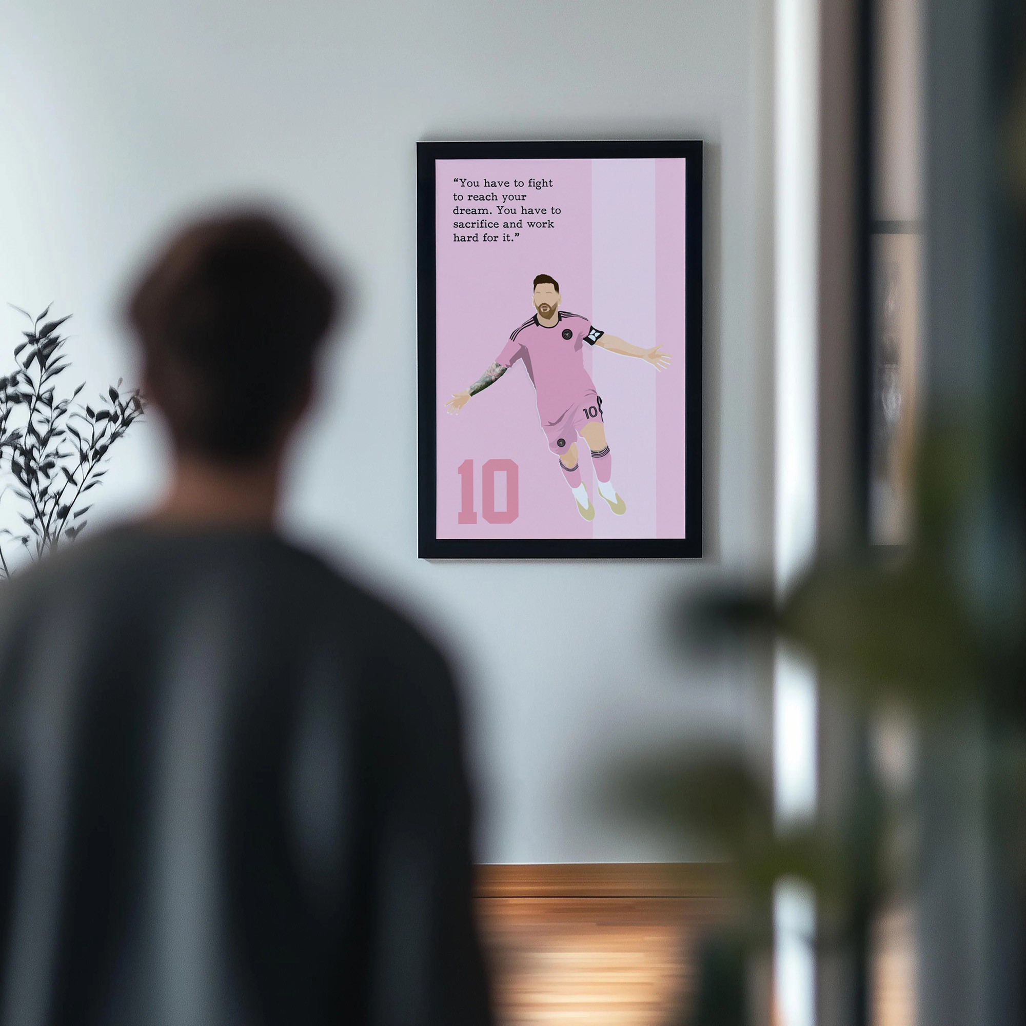 Messi Soccer Superstar Motivational Quote Wall Art - Image 3