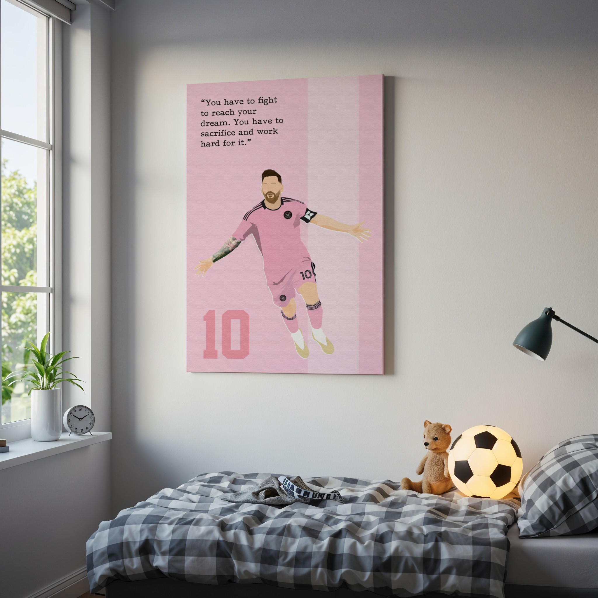 Messi Soccer Superstar Motivational Quote Wall Art - Image 4