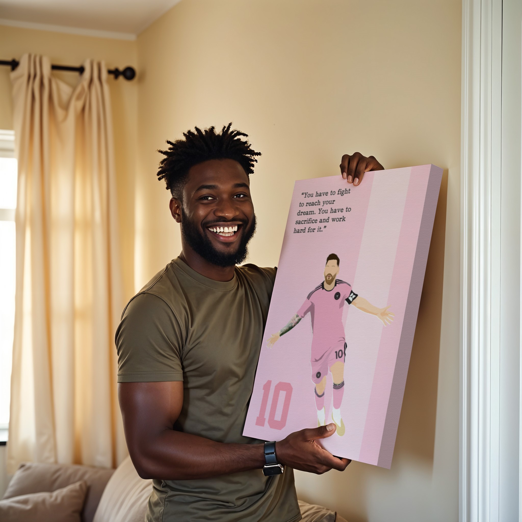 Messi Soccer Superstar Motivational Quote Wall Art - Image 6