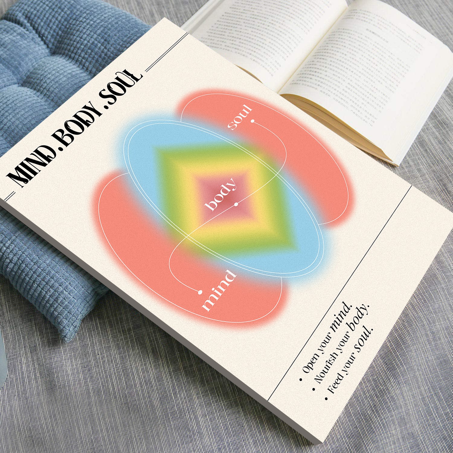 Mind Body Soul Pink Mental Health Aura Wall Art - Image 4