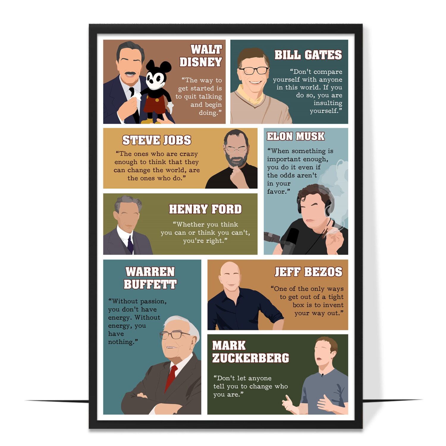 Motivational Businessman Hand-drawn Wall Art