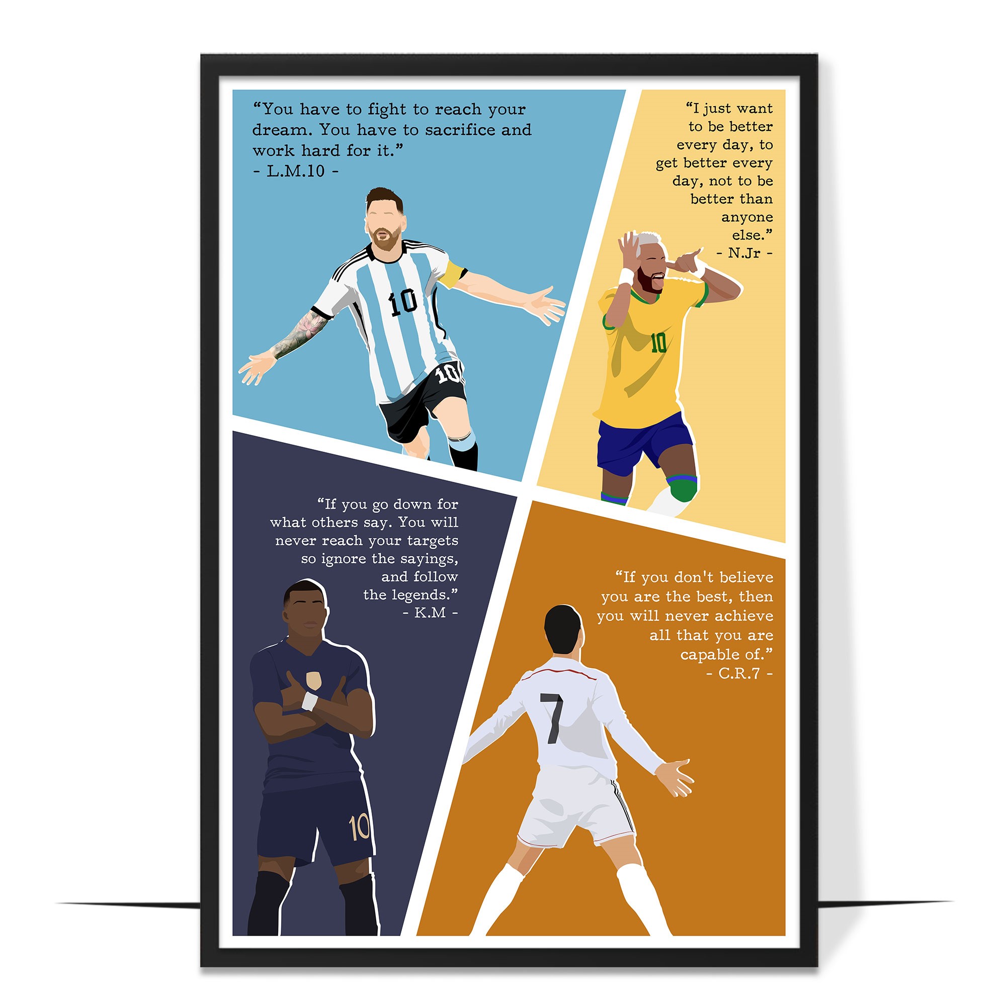 Motivational Soccer Superstars Wall Art