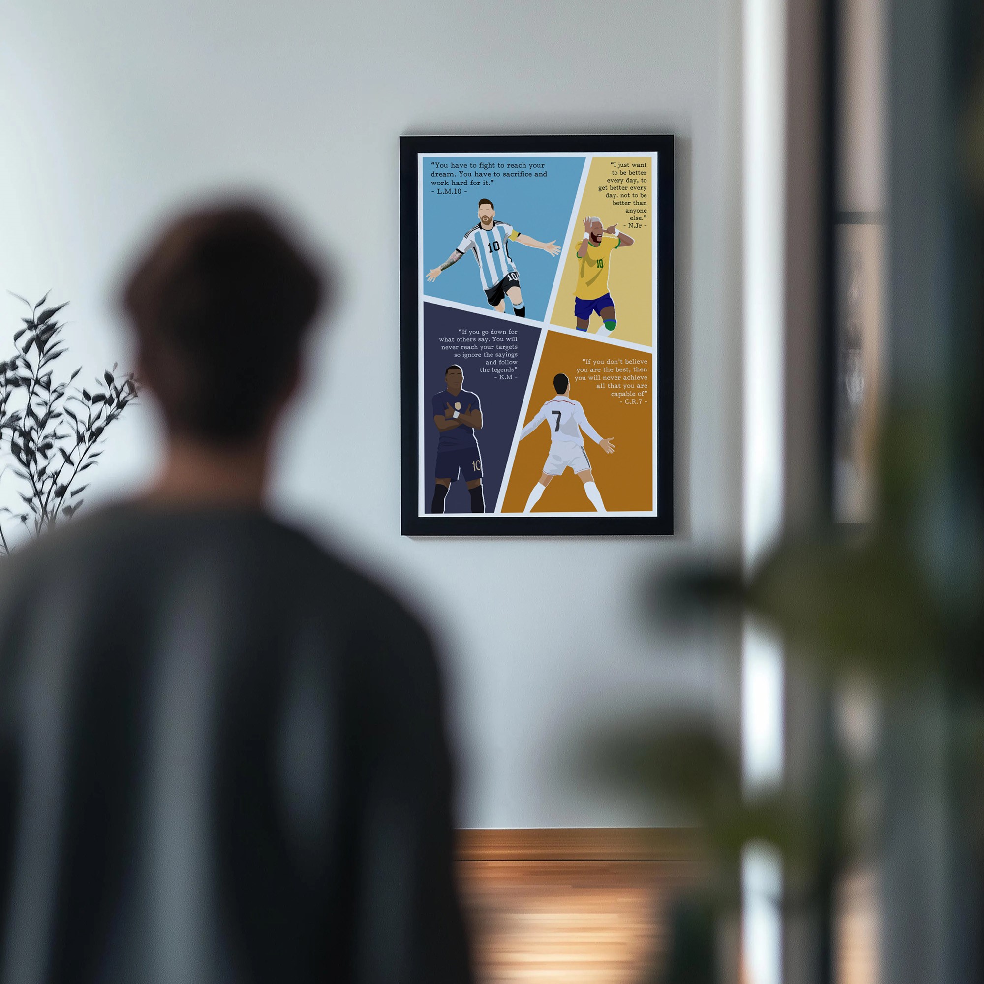 Soccer Superstars Motivational Quote Wall Art - Image 3