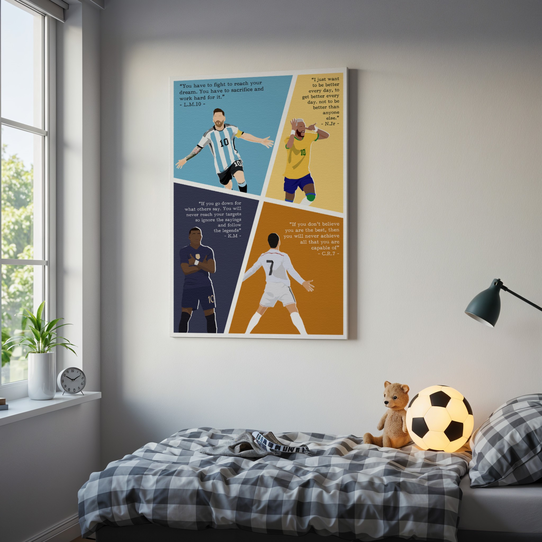 Soccer Superstars Motivational Quote Wall Art - Image 4