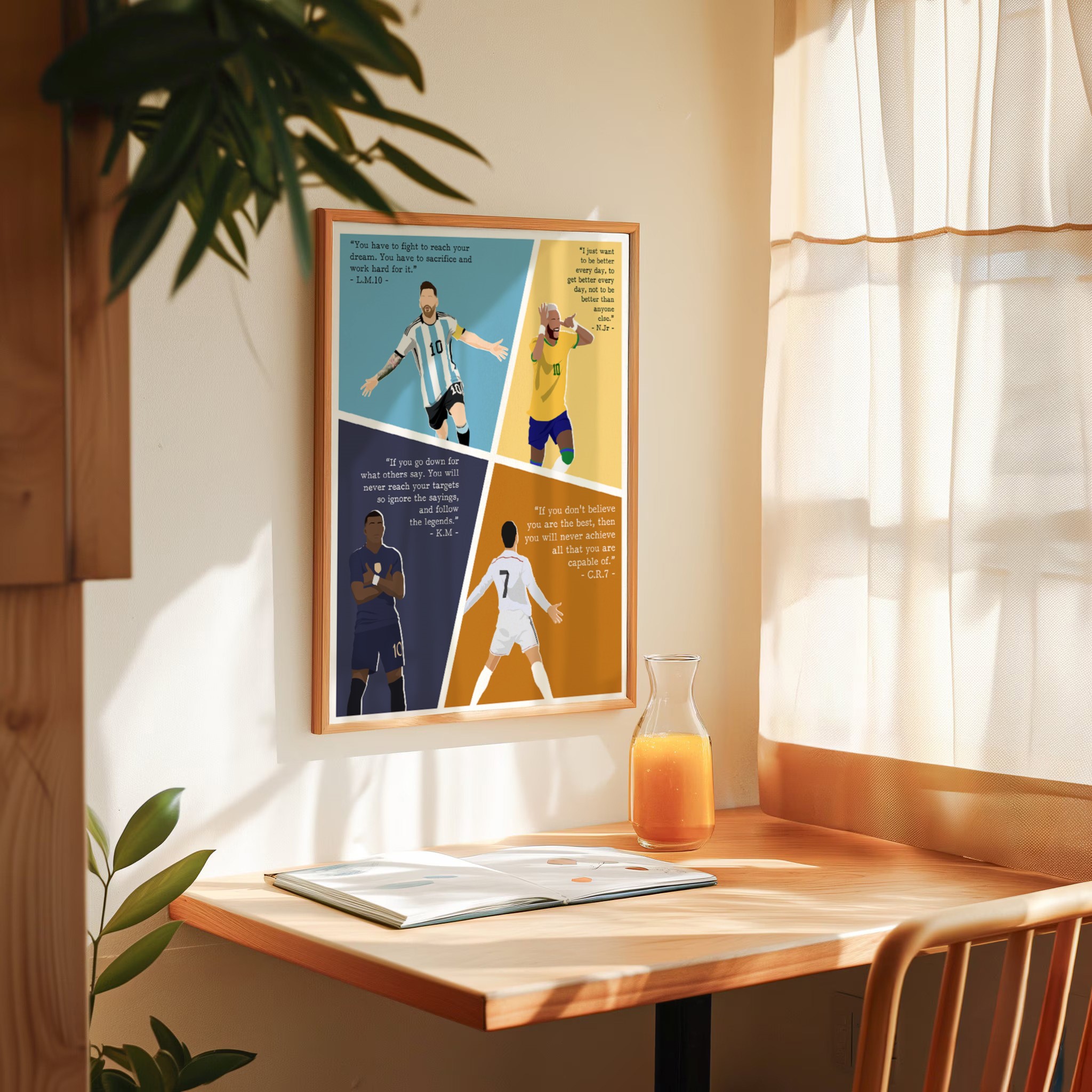 Soccer Superstars Motivational Quote Wall Art - Image 5