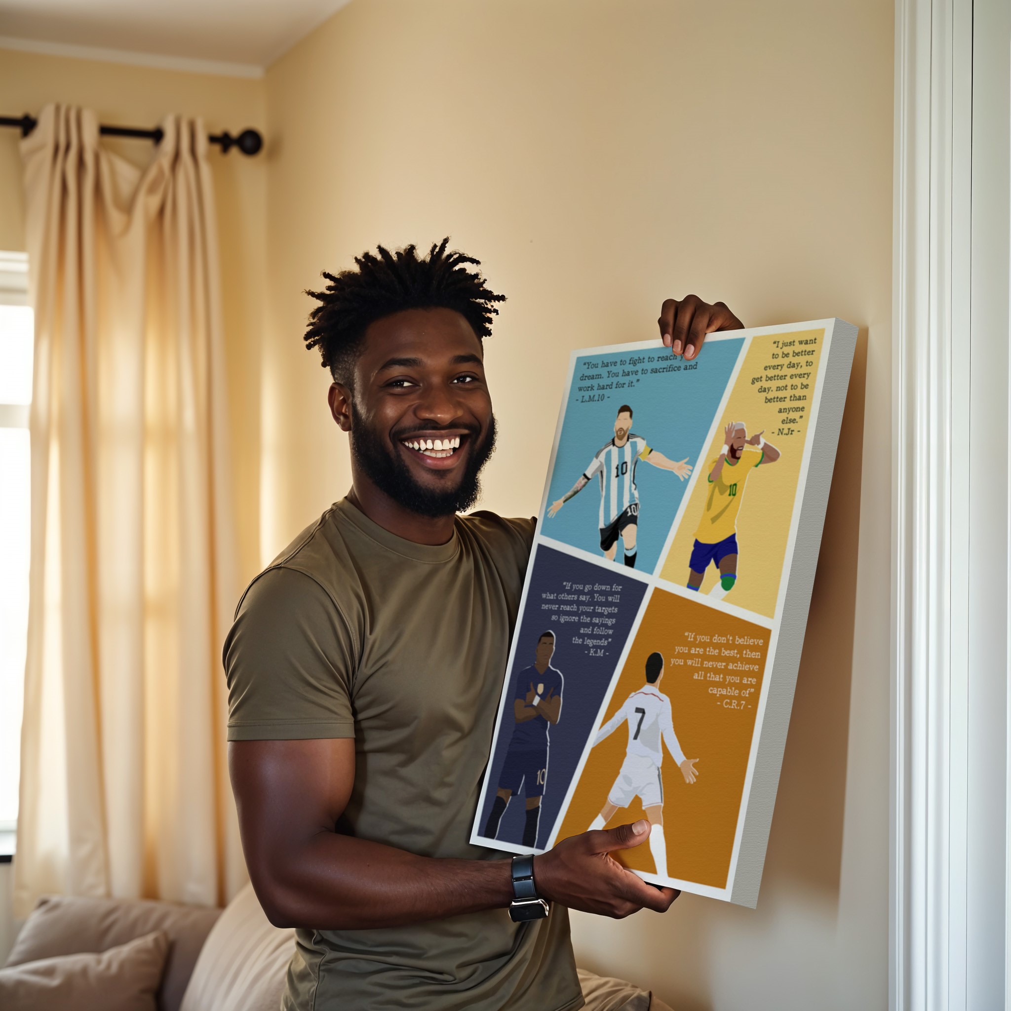 Soccer Superstars Motivational Quote Wall Art - Image 6