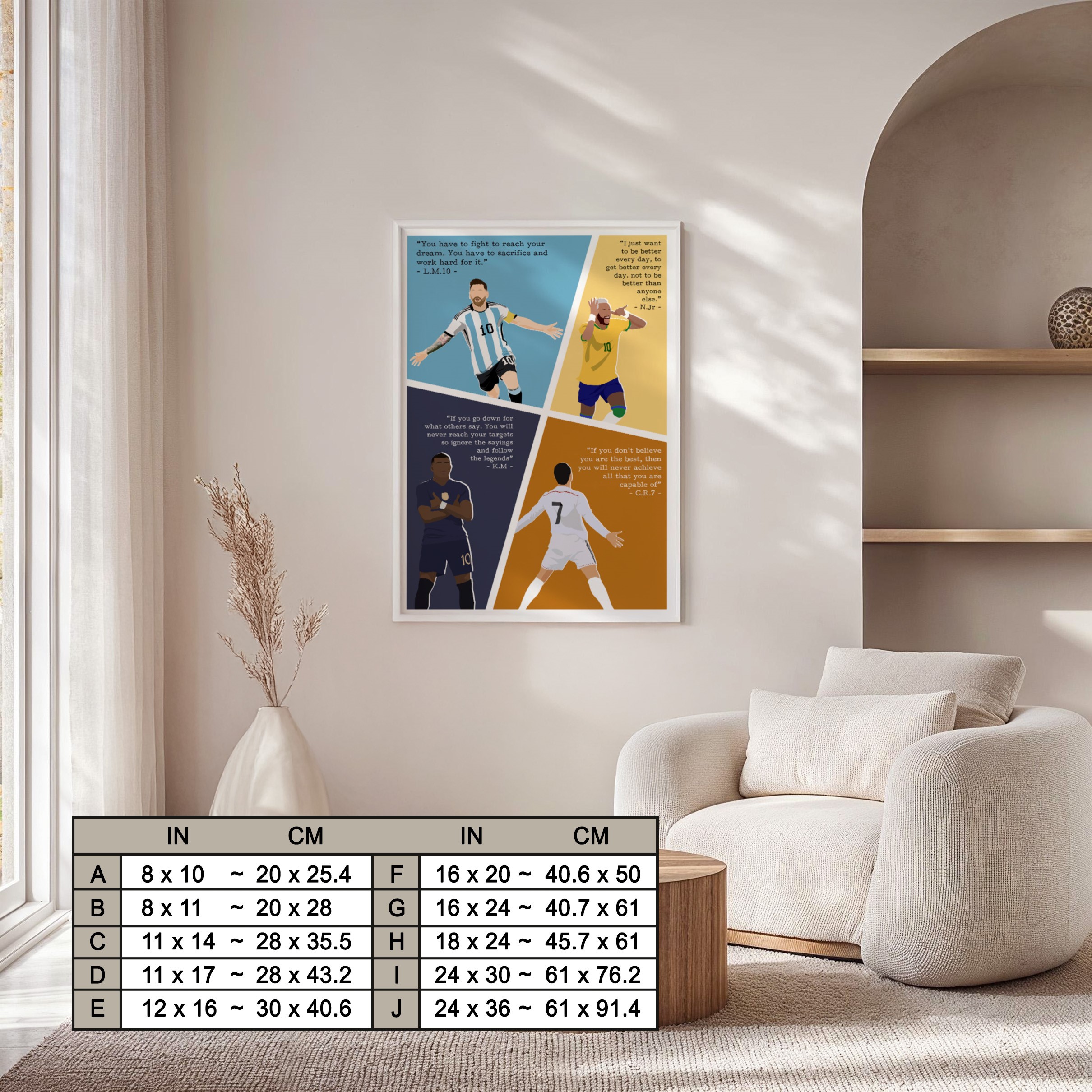 Soccer Superstars Motivational Quote Wall Art - Image 7