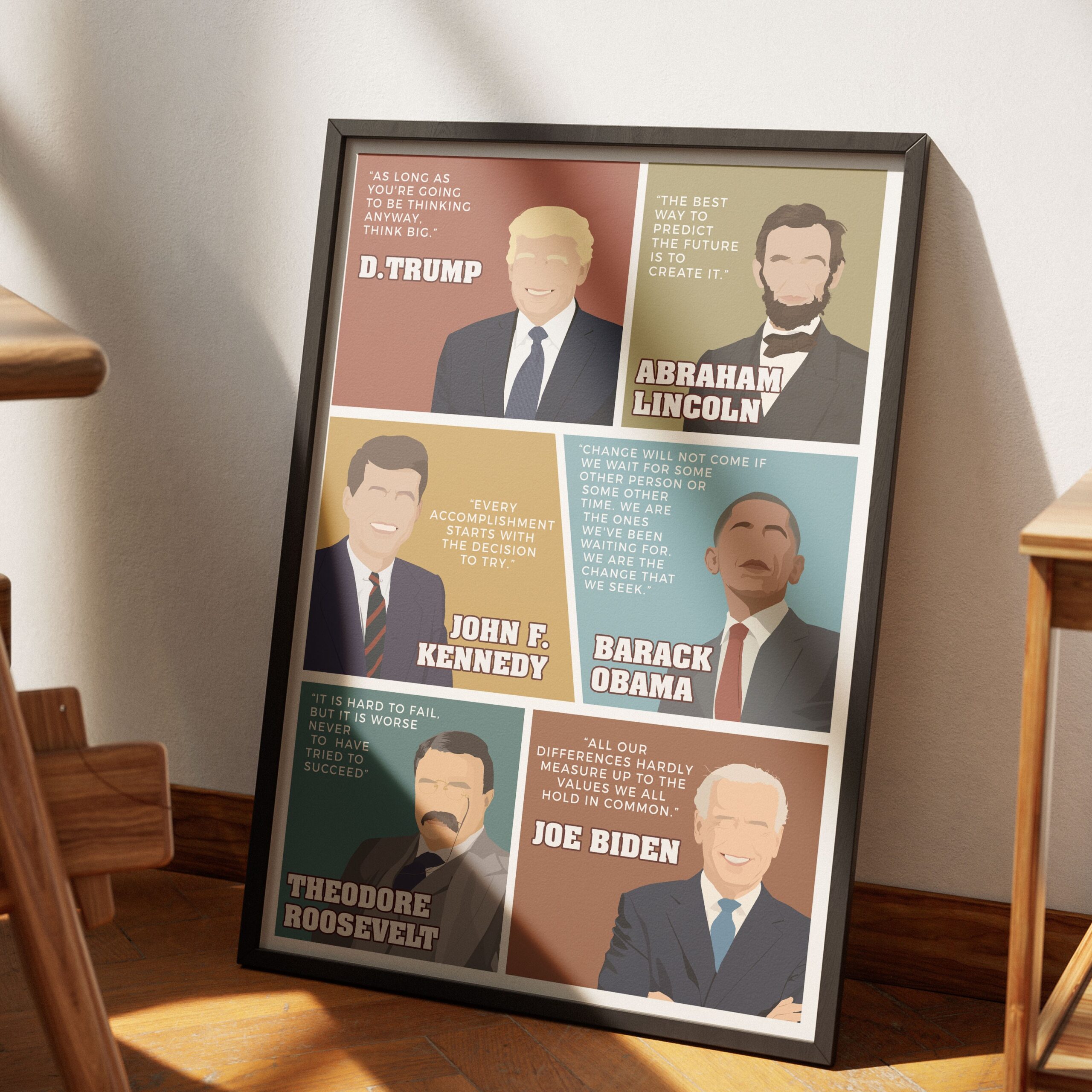 US Presidents Motivational Quote Wall Art - Image 4