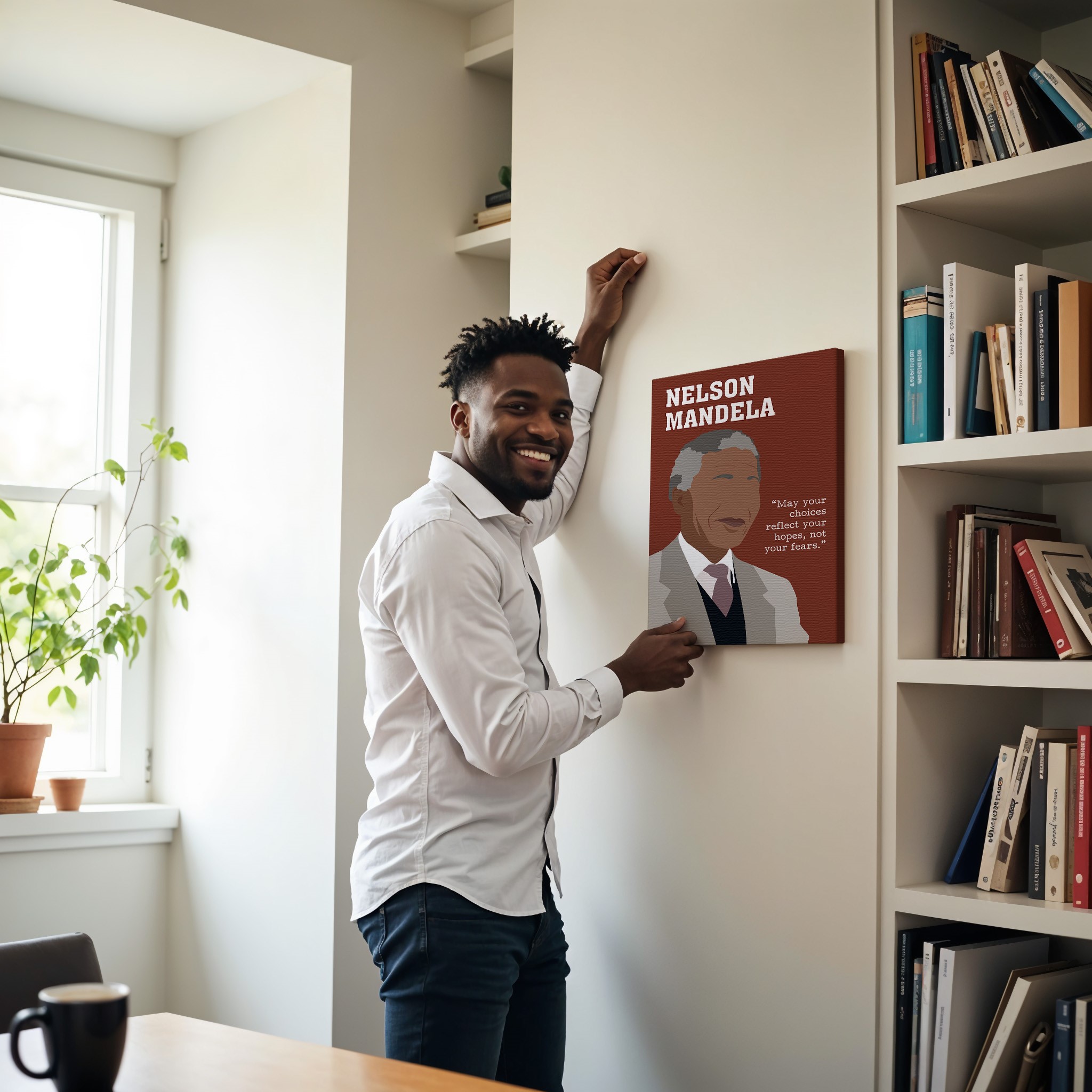 Nelson Mandela Men Motivational Quote Wall Art - Image 4