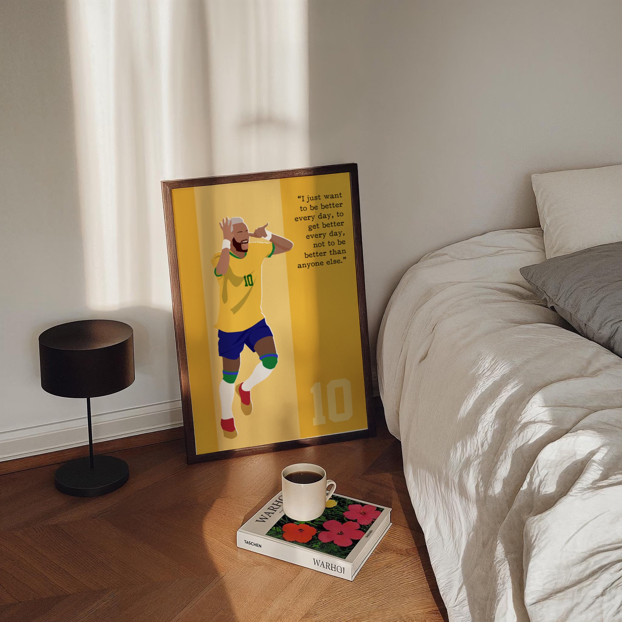 Neymar Jr Soccer Superstar Motivational Quote Wall Art - Image 2