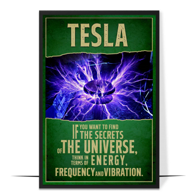 Nikola Tesla Inspirational Quote Wall Art