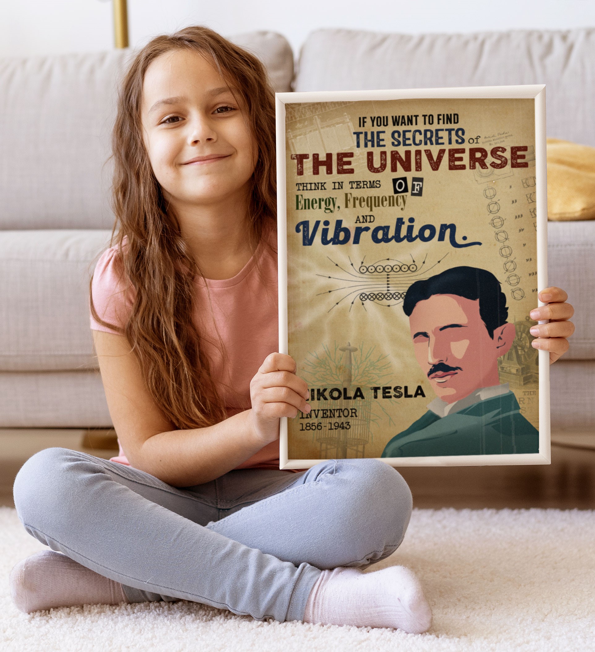 Nikola Tesla Inspirational Quote Wall Art - Image 5