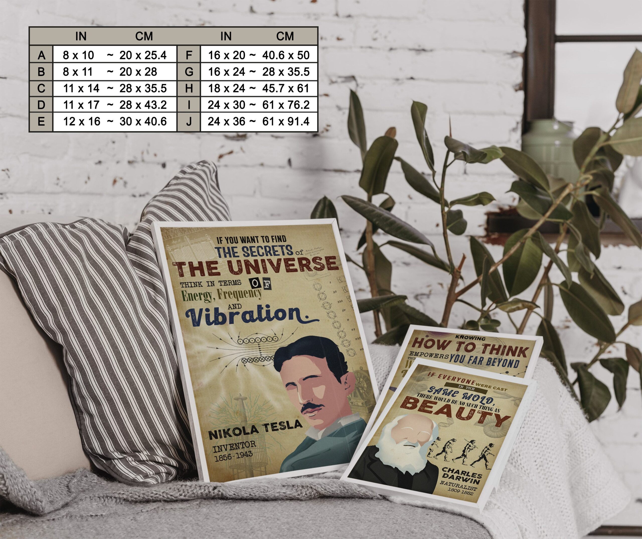 Nikola Tesla Inspirational Quote Wall Art - Image 7