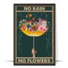 No Rain No Flower Vintage Printable