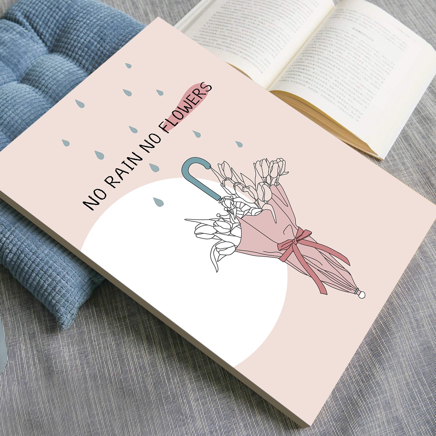 No Rain No Flowers Mental Health Abstract Wall Art - Image 5