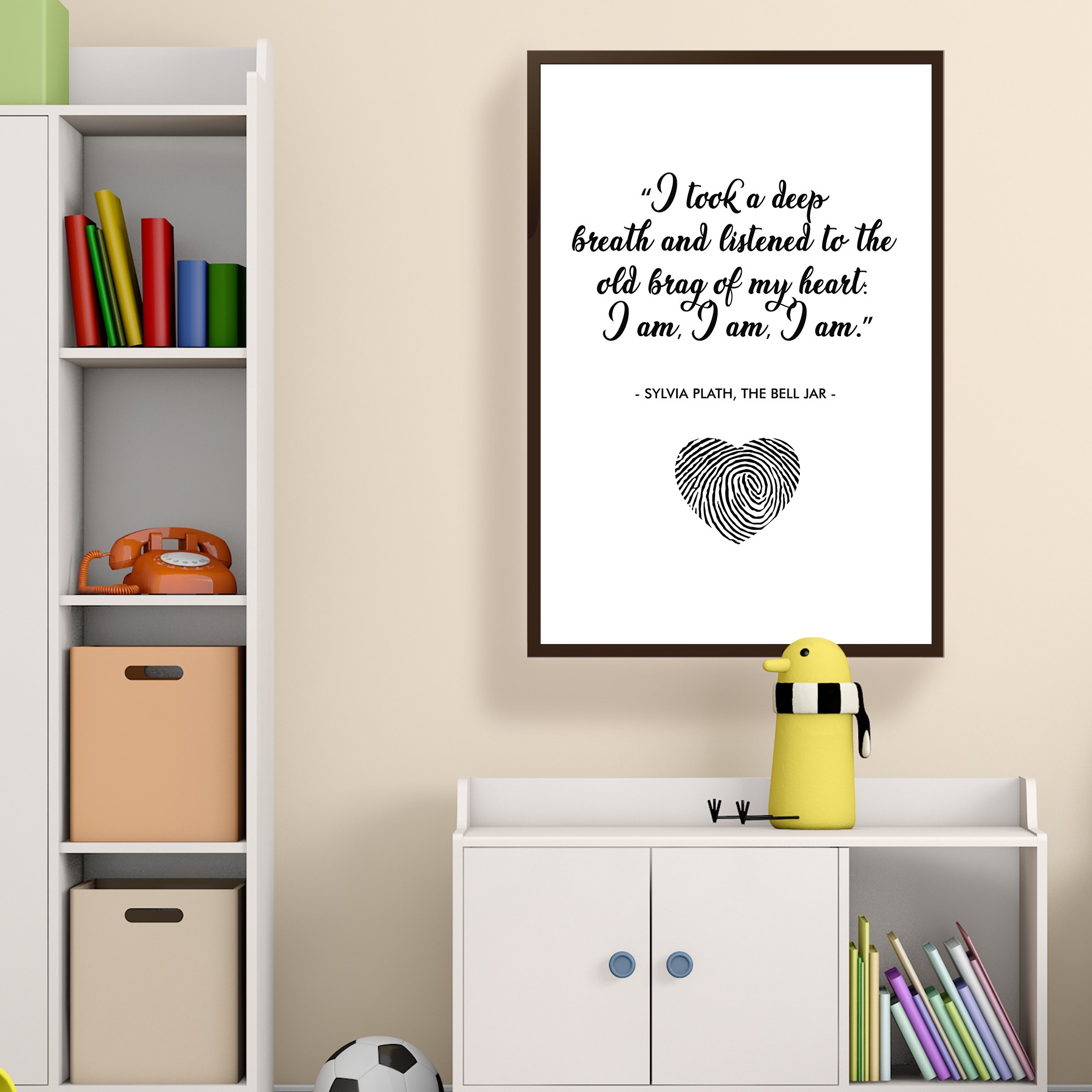 Old Brag of My Heart Growth Mindset Quote Wall Art - Image 3