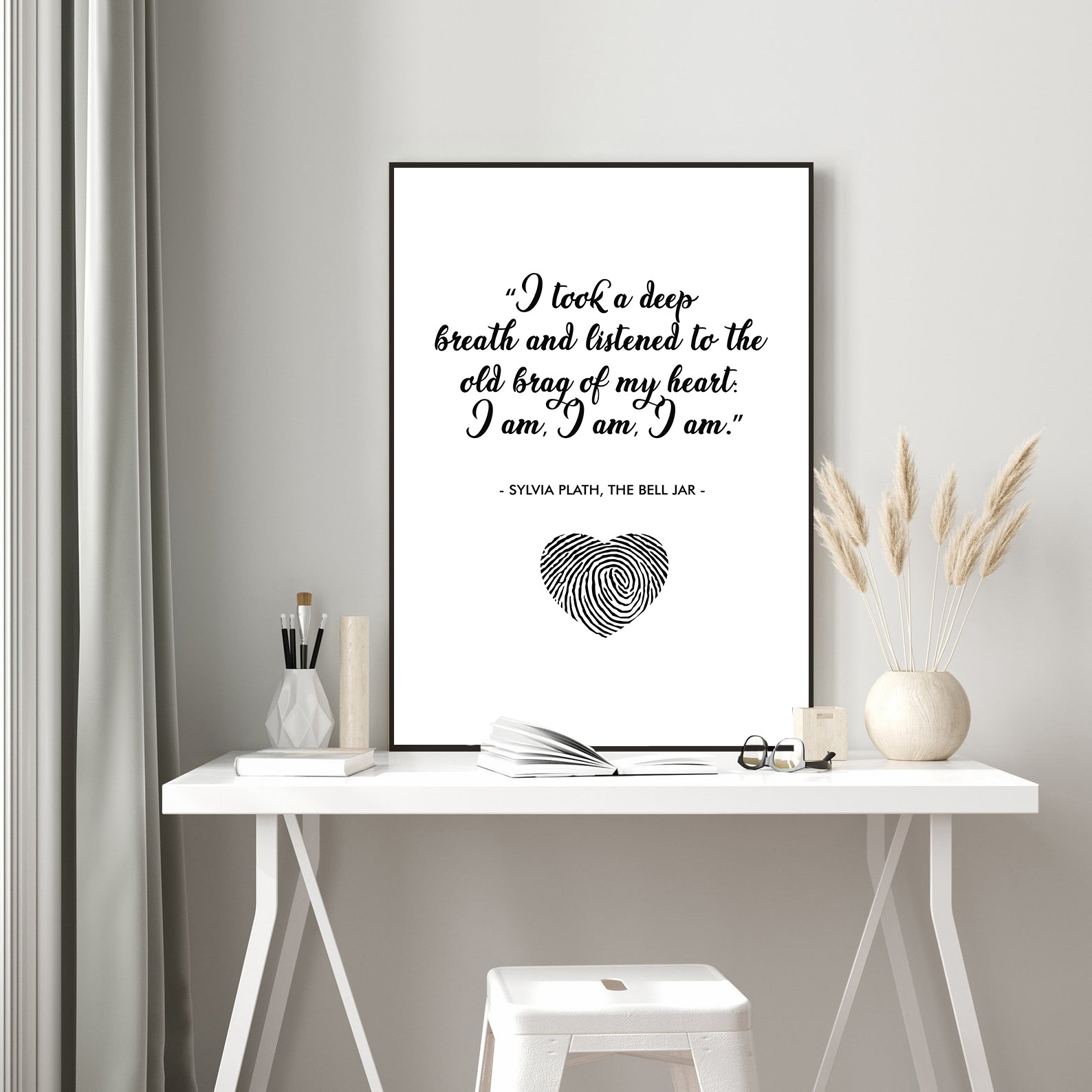 Old Brag of My Heart Growth Mindset Quote Wall Art - Image 5