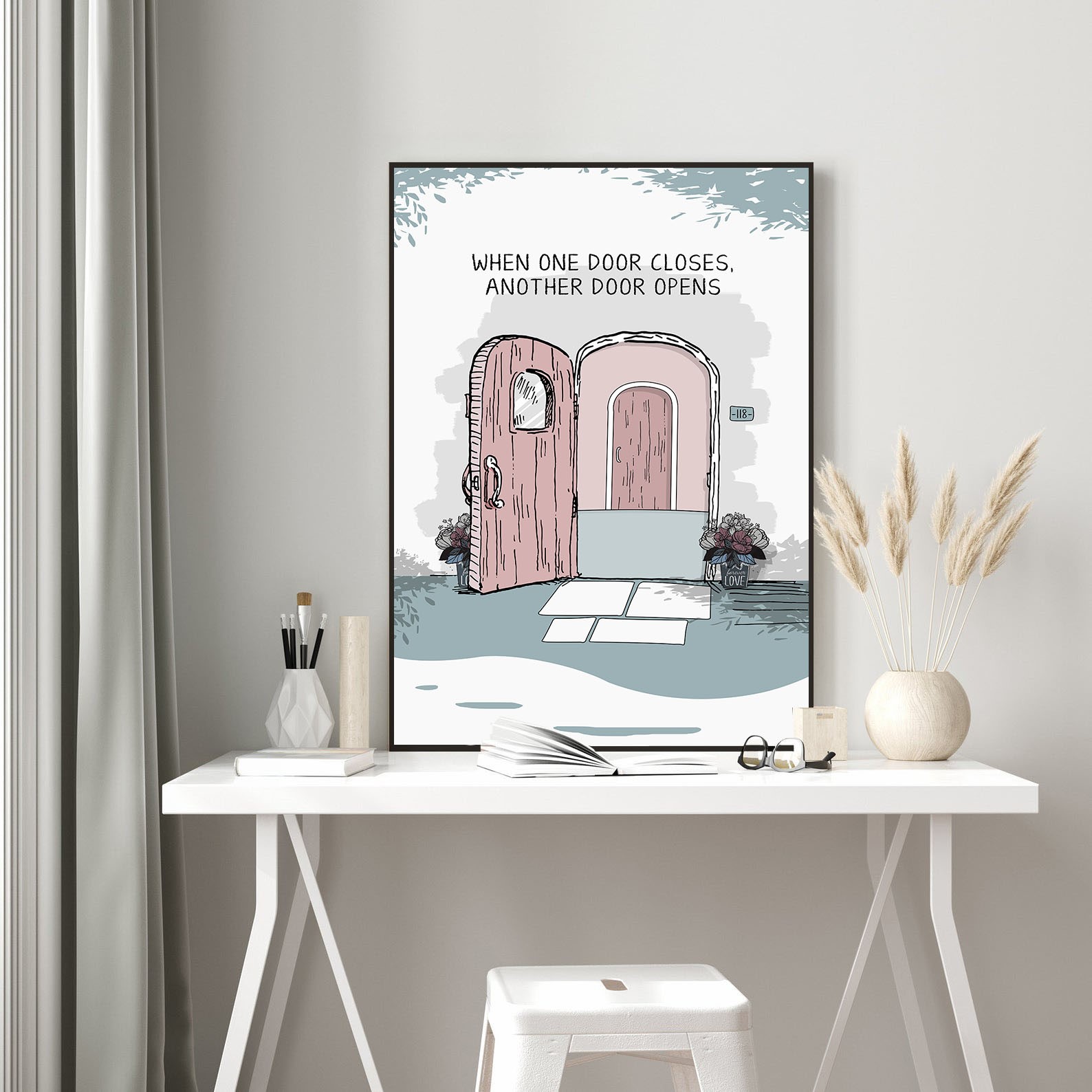 One Door Closes Abstract Mental Health Wall Art - Image 2