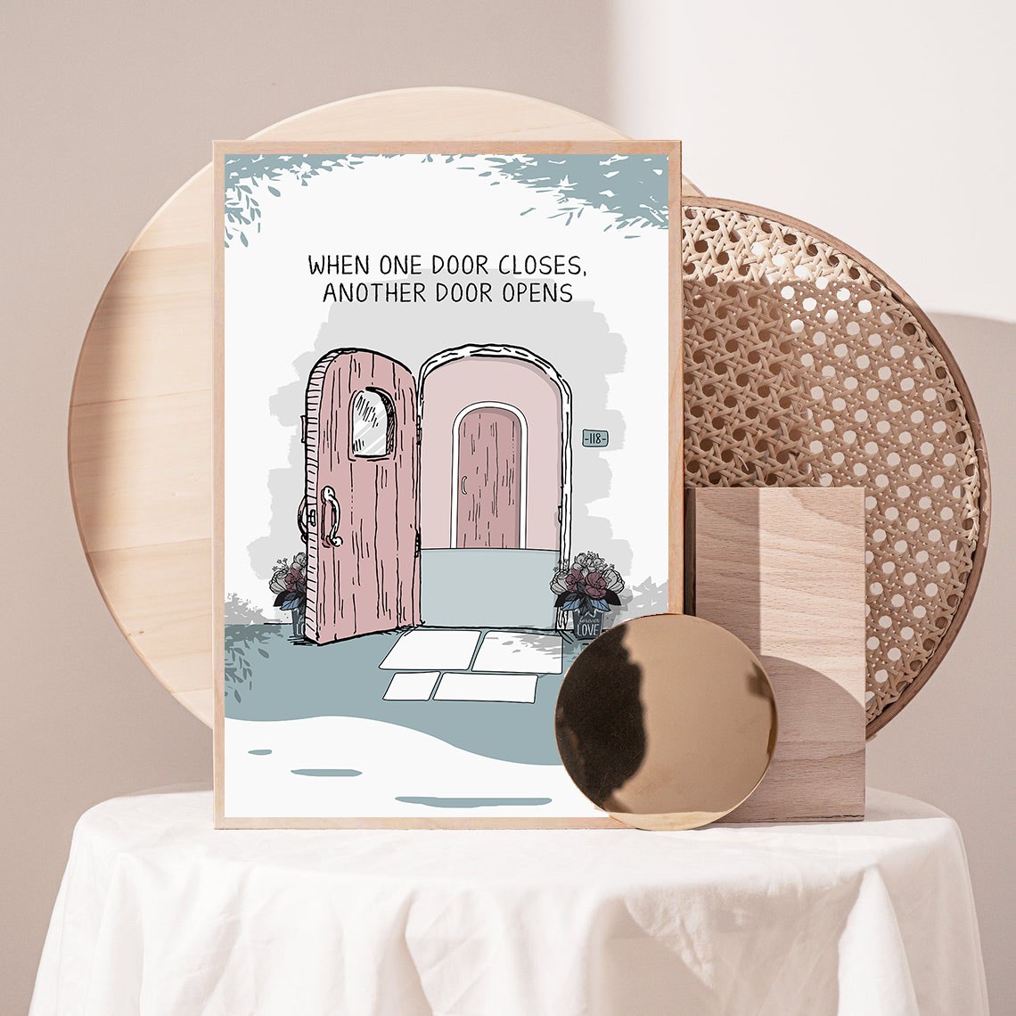 One Door Closes Abstract Mental Health Wall Art - Image 3