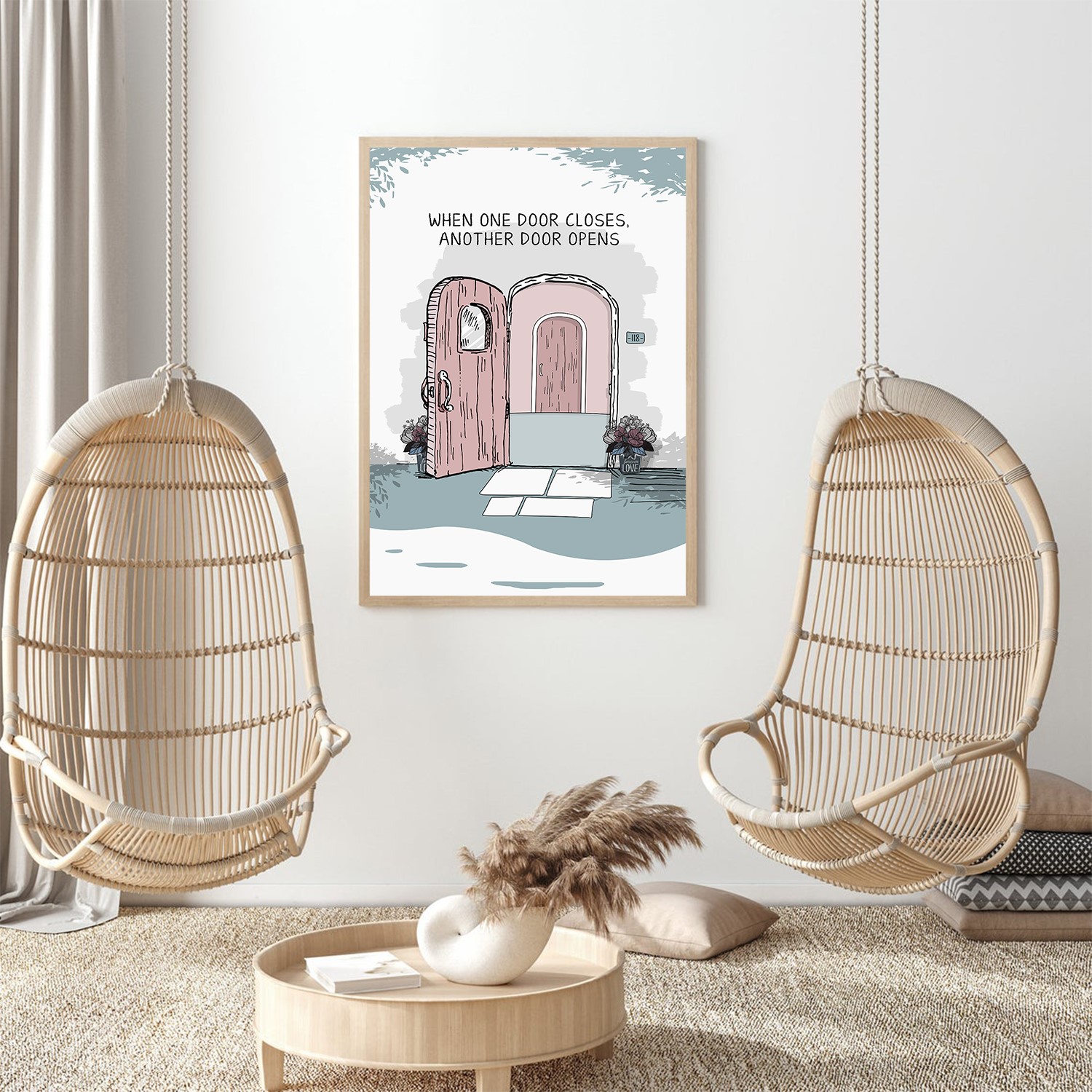 One Door Closes Abstract Mental Health Wall Art - Image 4