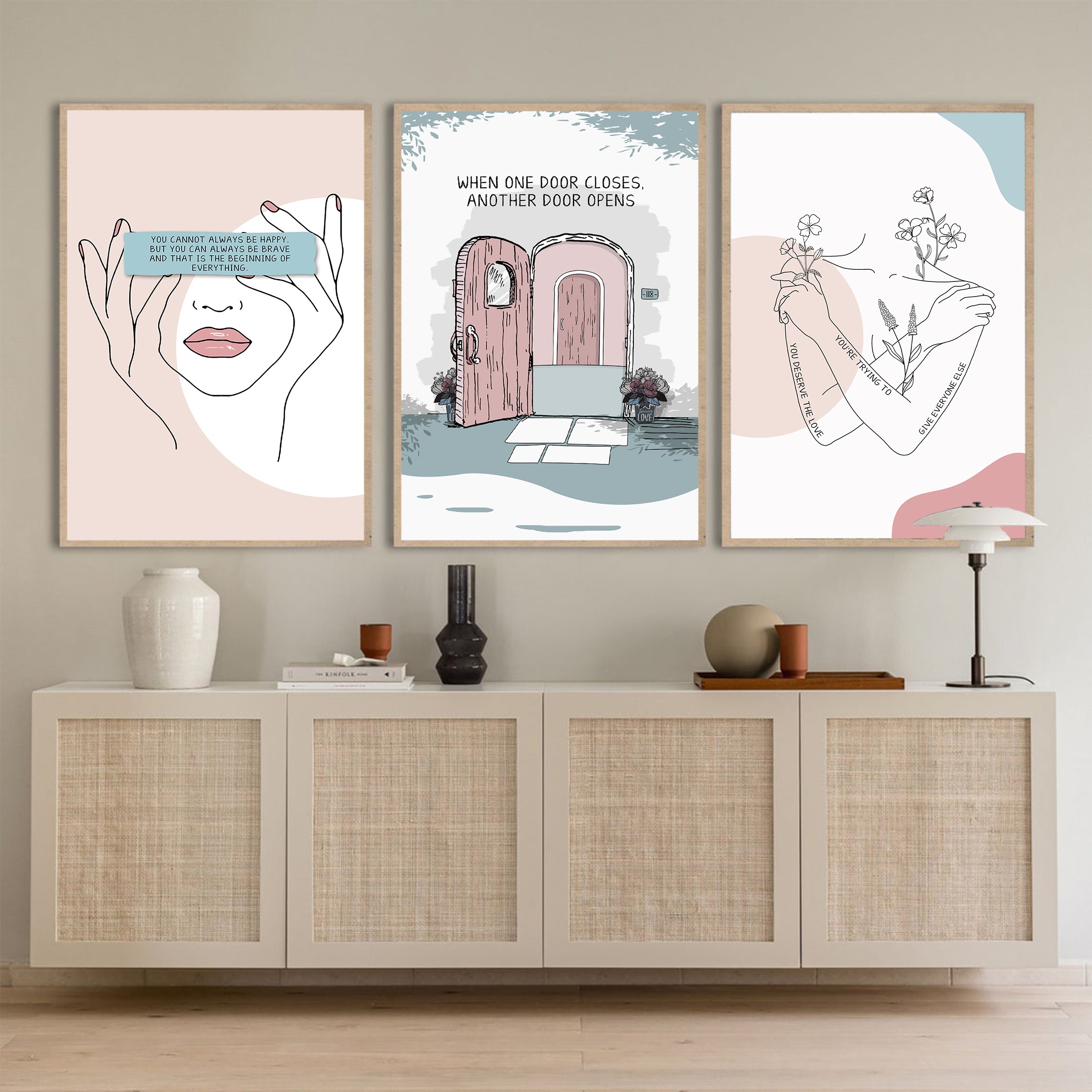 One Door Closes Abstract Mental Health Wall Art - Image 6