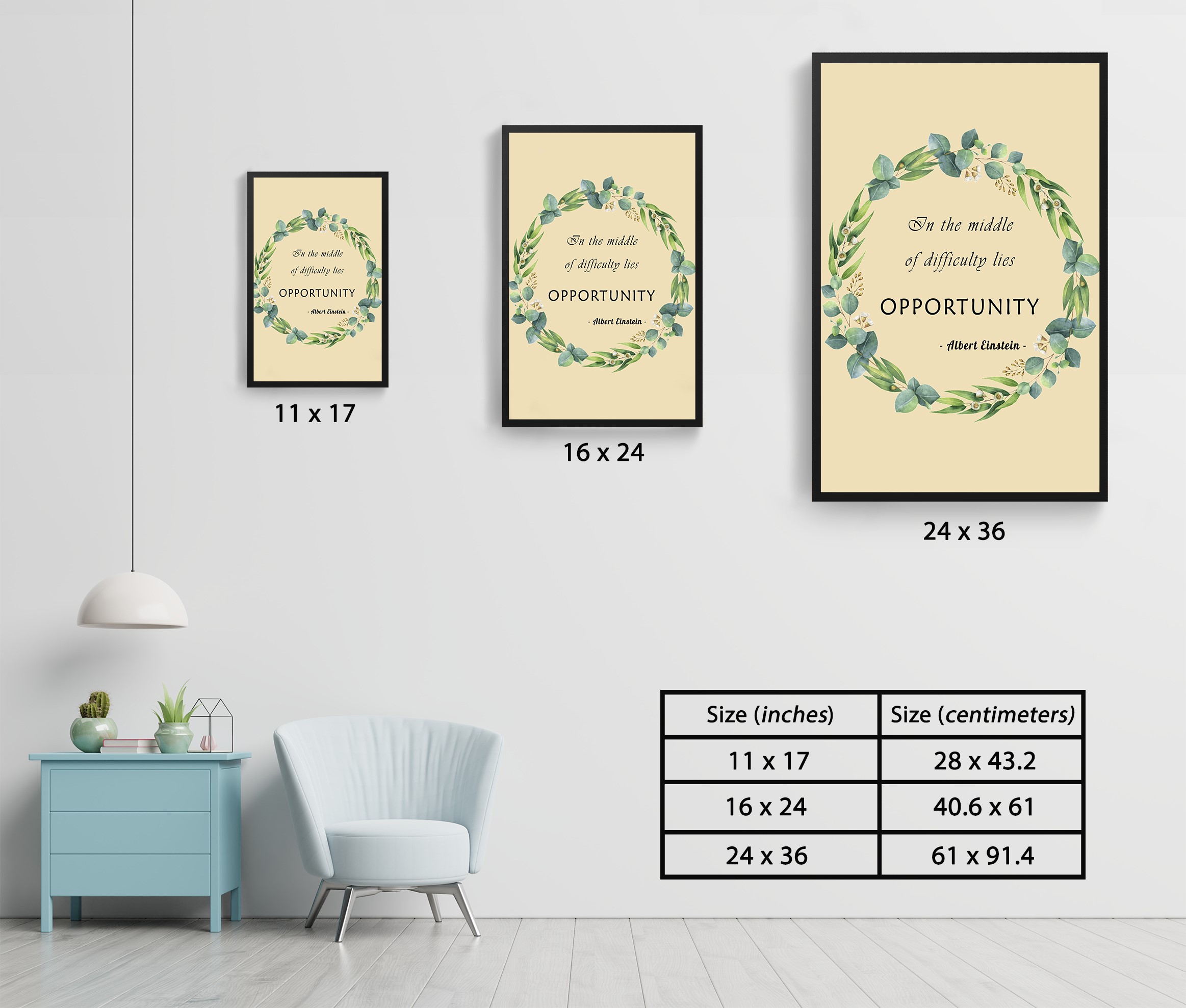 Opportunity Growth Mindset Inspirational Quote Wall Art - Image 7