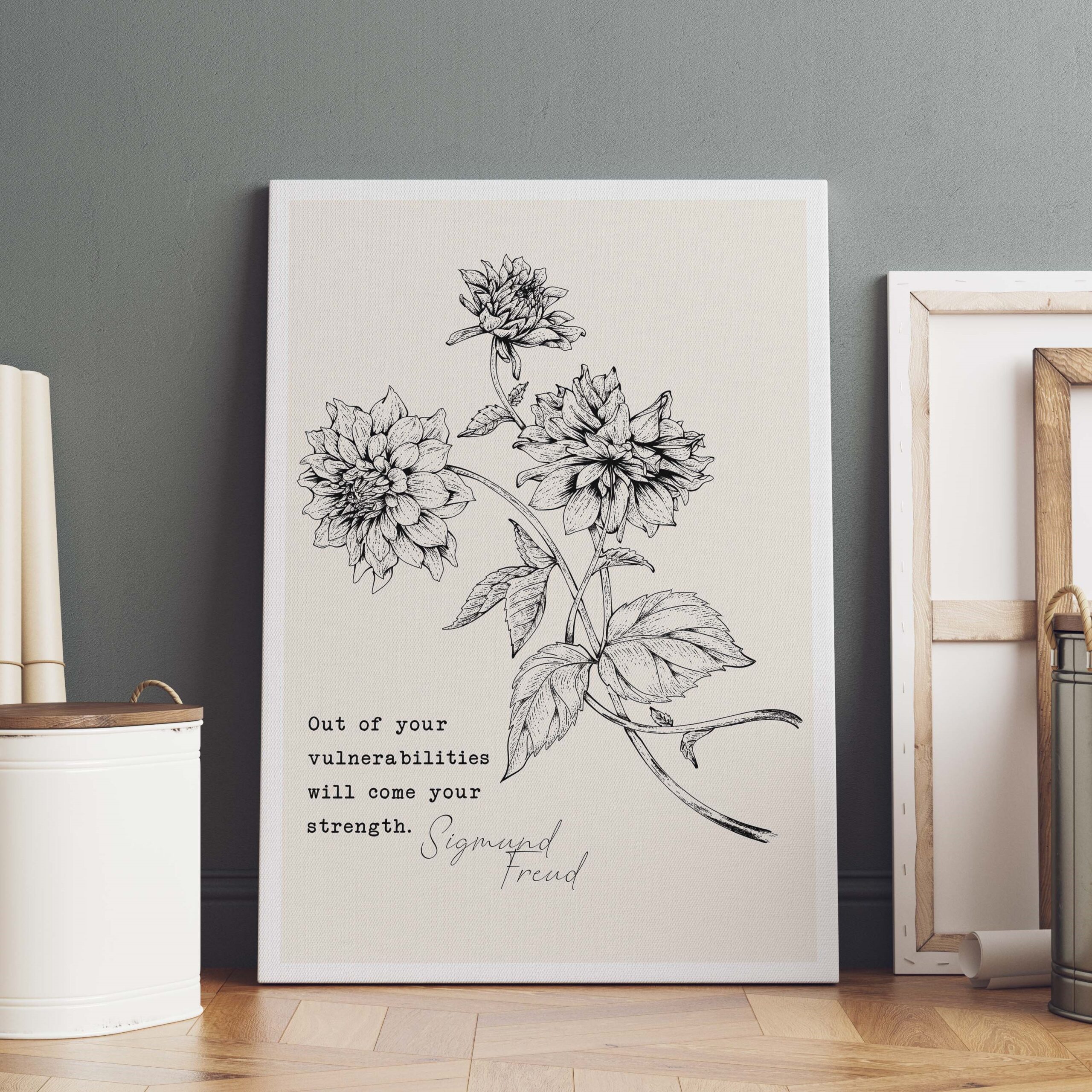 Out of Your Vulnerabilities Botanical Mental Health Wall Art - Image 5