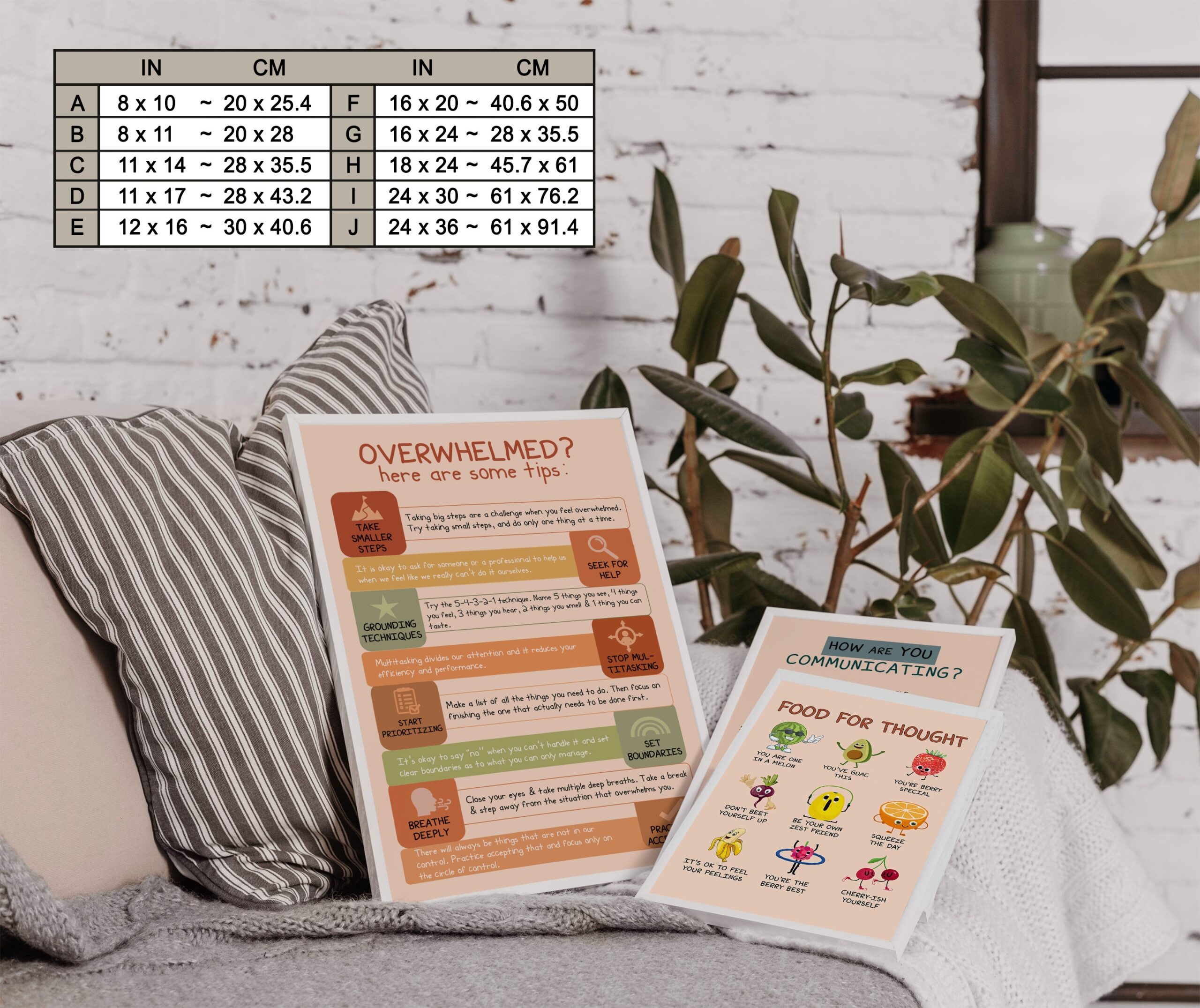 Overwhelmed Tips Boho Mental Health Printable - Image 7