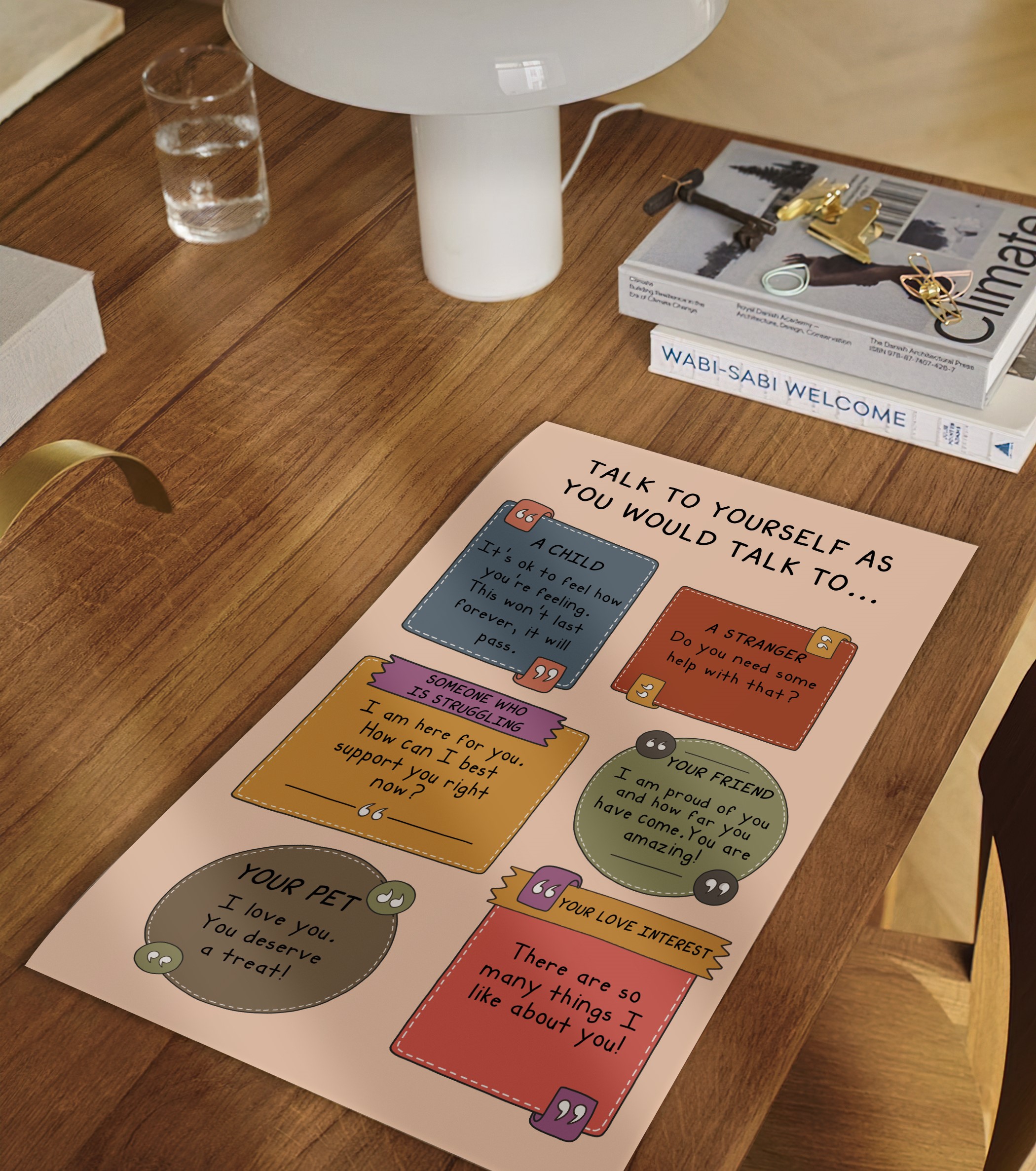 Positive Self Talk Boho Mental Health Printable - Image 2