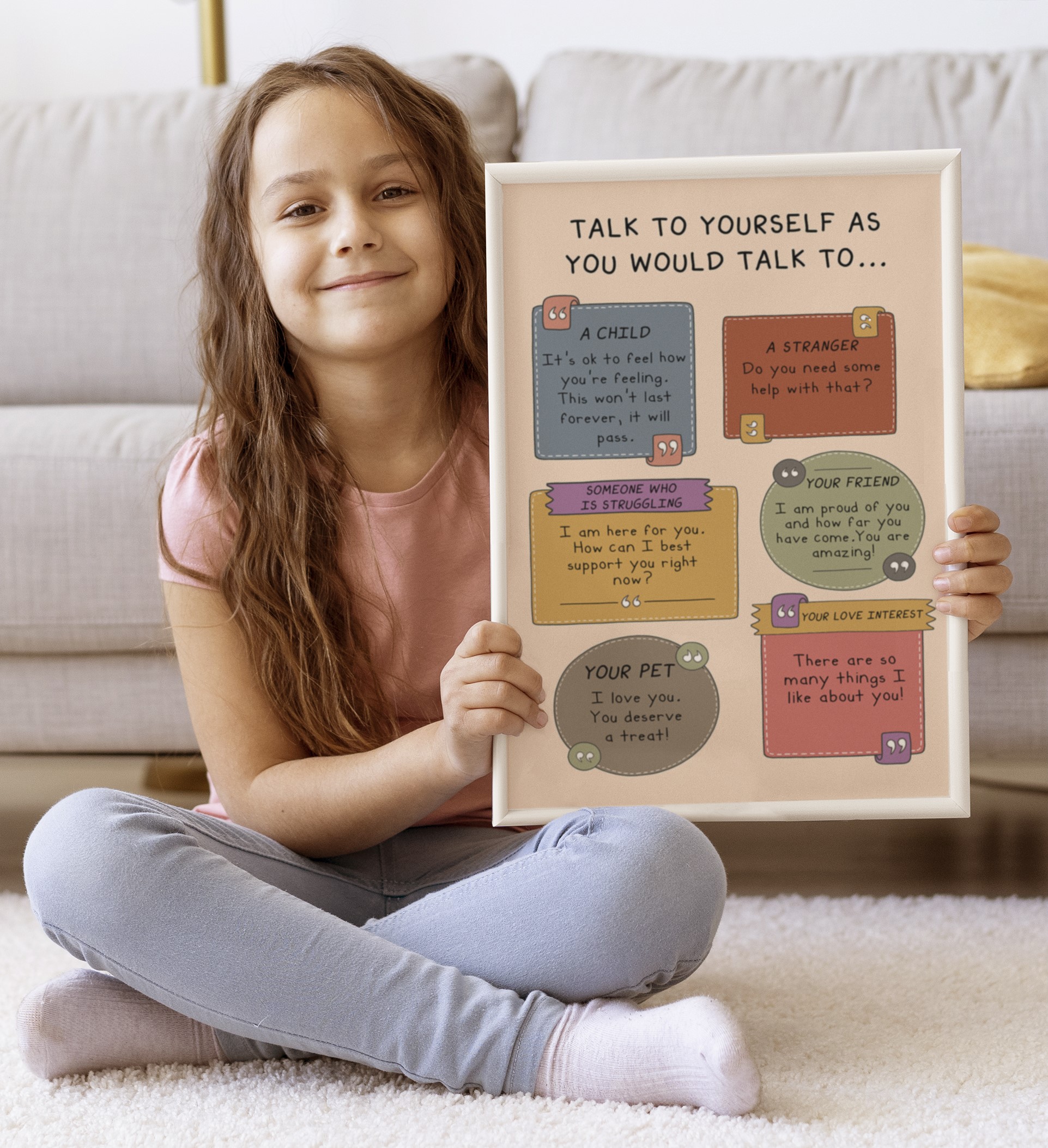 Positive Self Talk Boho Mental Health Printable - Image 5