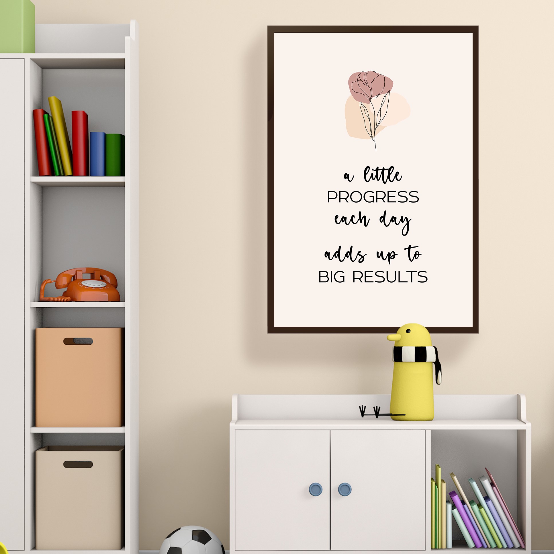 Progress Each Day Growth Mindset Inspirational Wall Art - Image 3