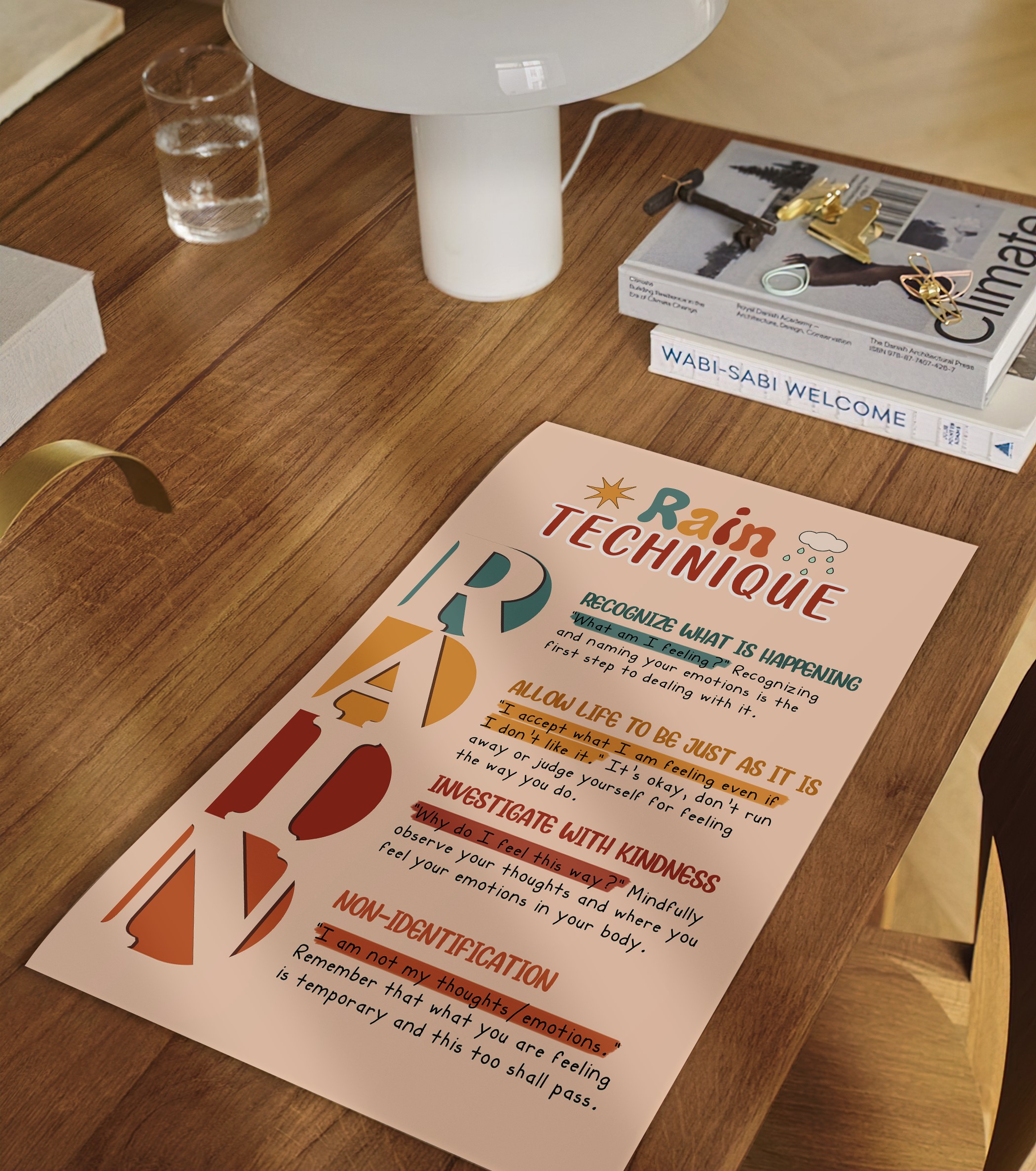 Rain Technique Boho Mental Health Printable - Image 2