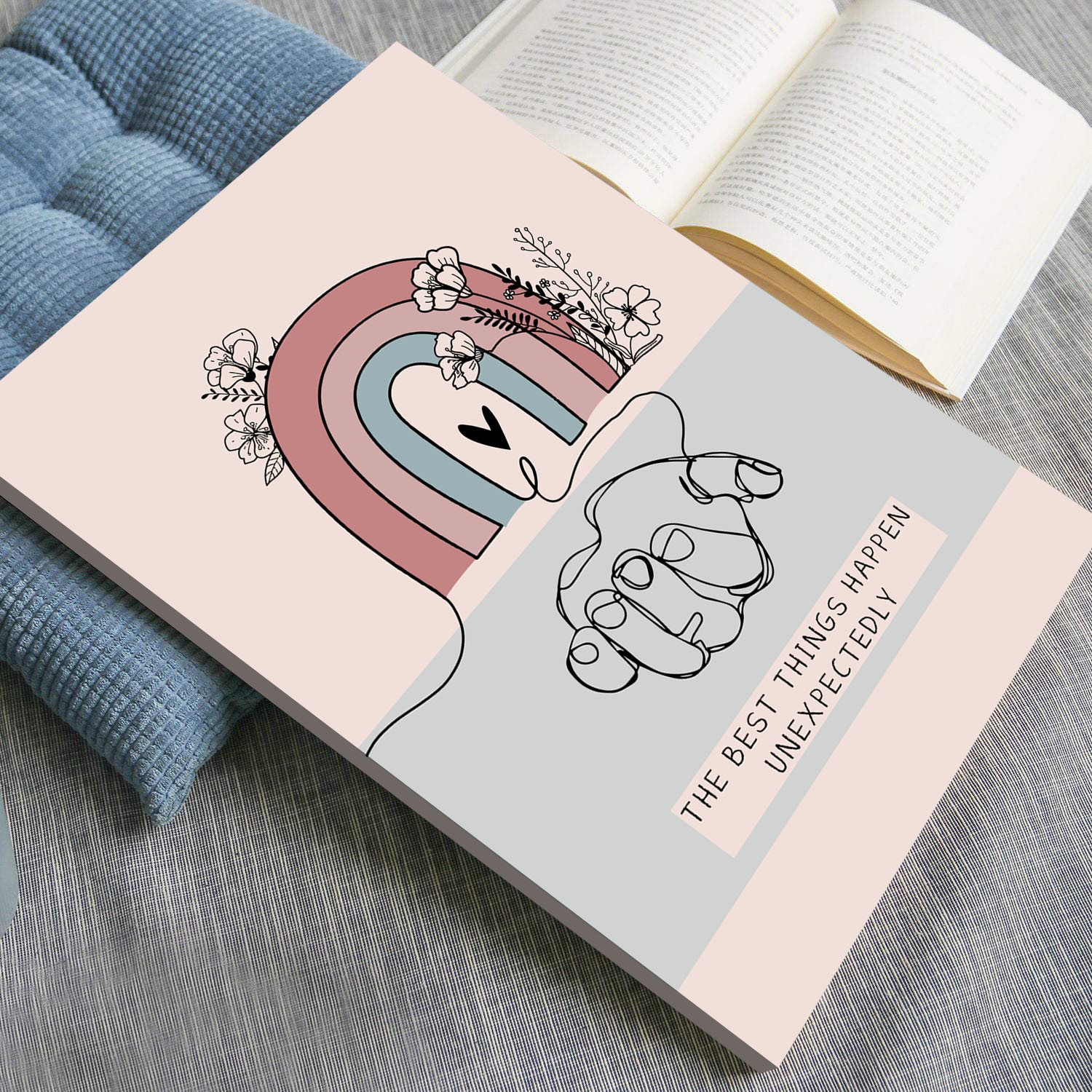 Rainbow Self Love Abstract Mental Health Wall Art - Image 5