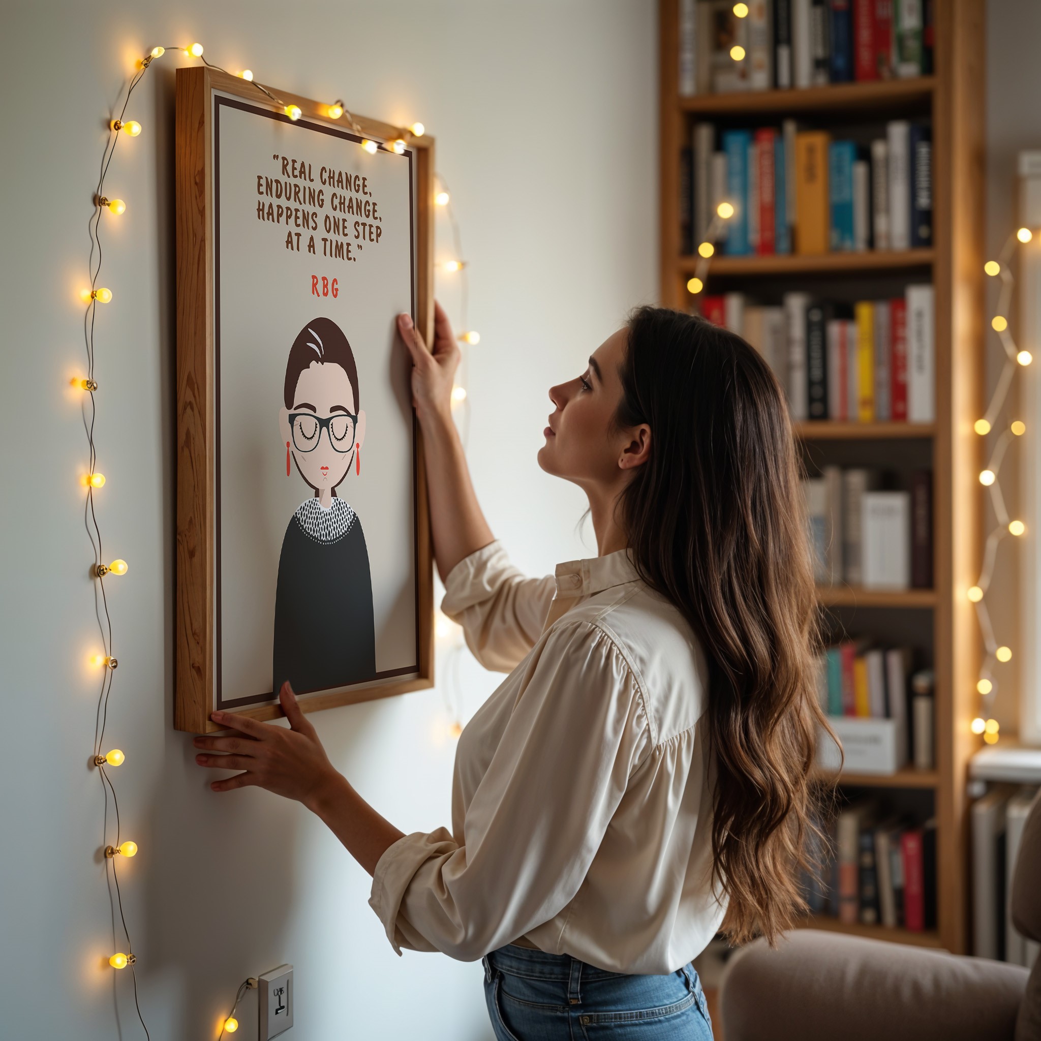 Real Change Enduring RBG Inspirational Quote Wall Art - Image 3