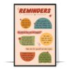 Reminders Affirmation Boho Mental Health Wall Art