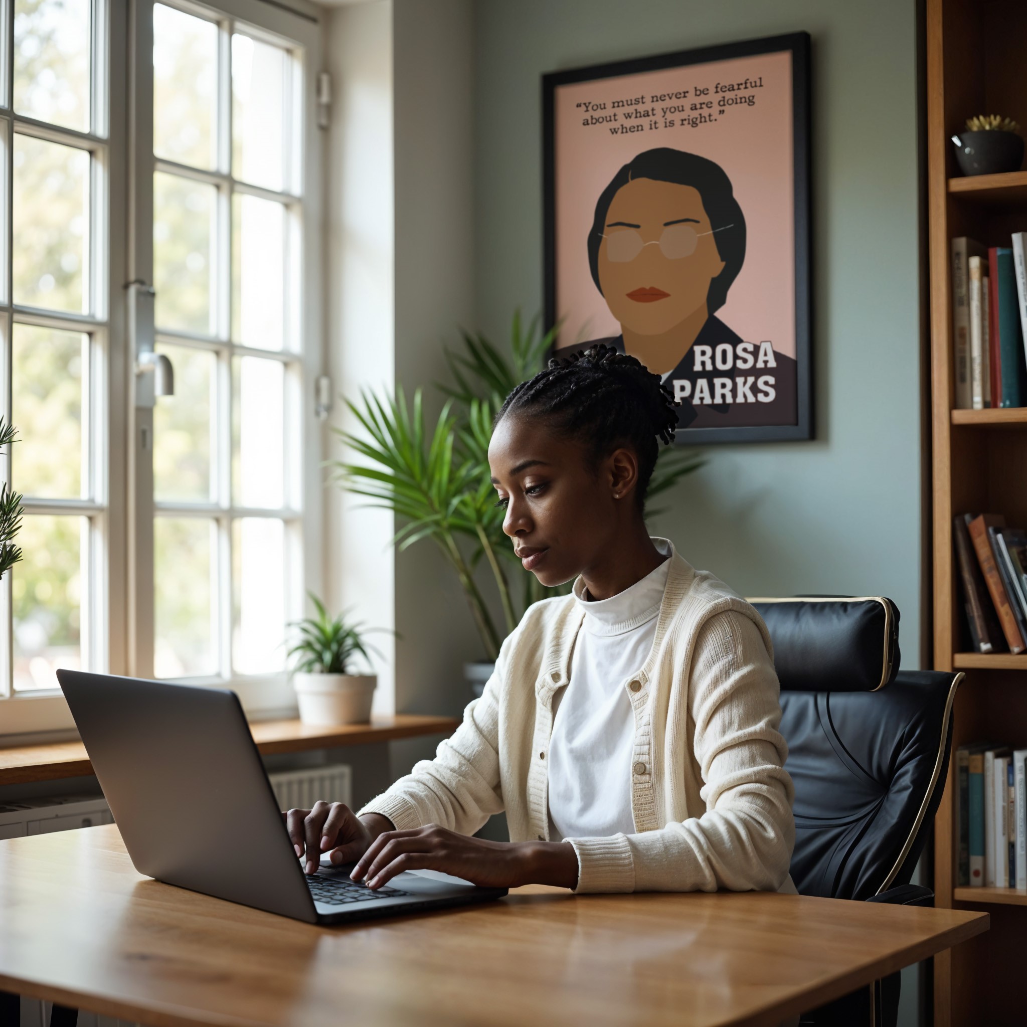 Rosa Parks Black History Inspirational Quote Wall Art - Image 4