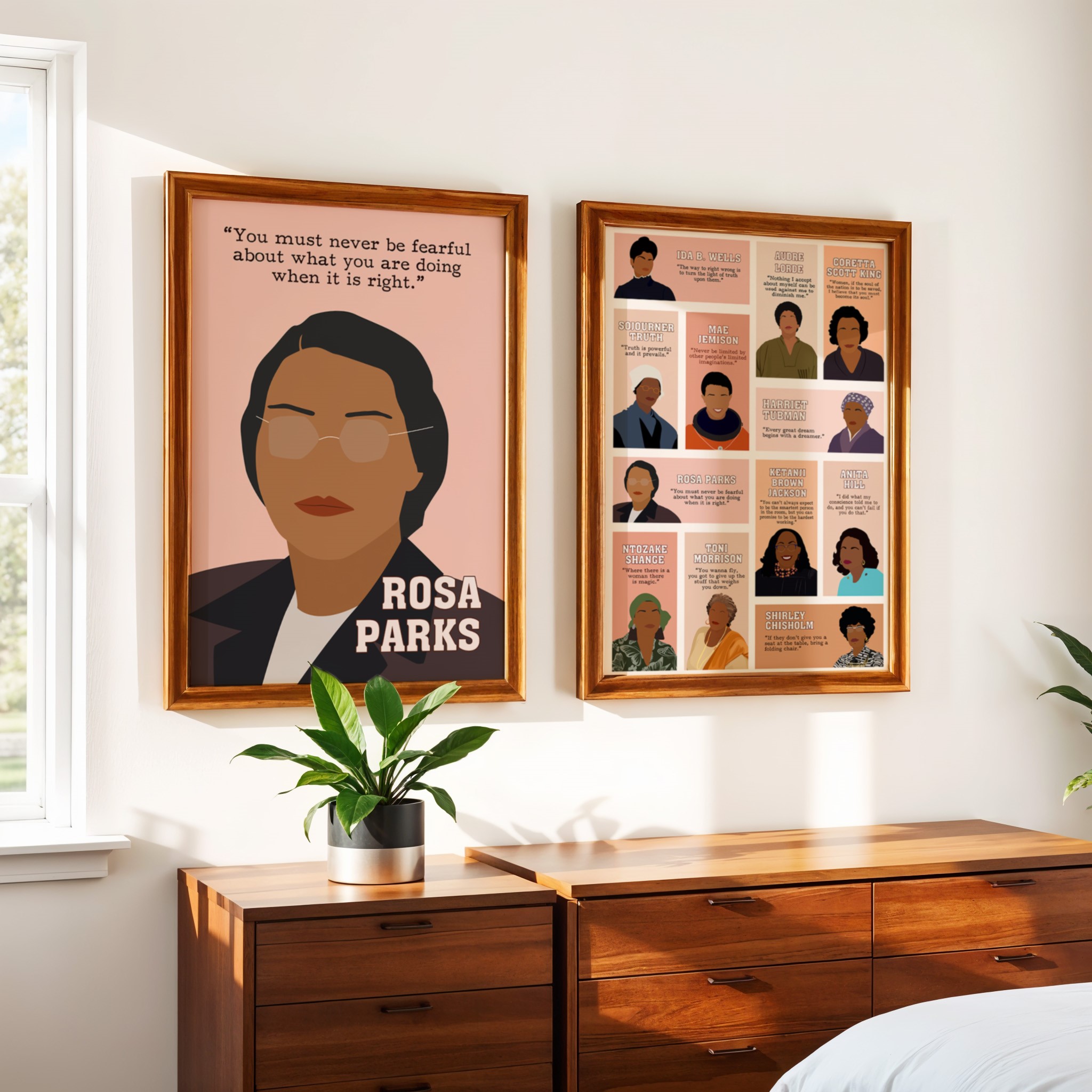 Rosa Parks Black History Inspirational Quote Wall Art - Image 5