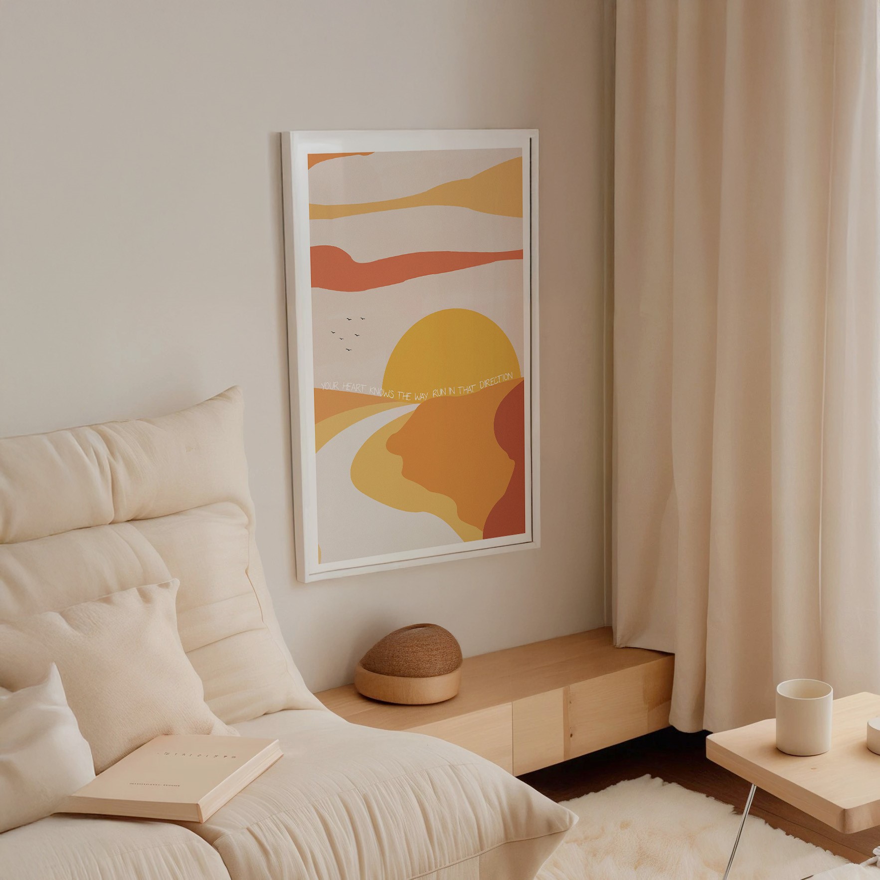 Run In That Direction Inspirational Rumi Quote Wall Art - Image 5