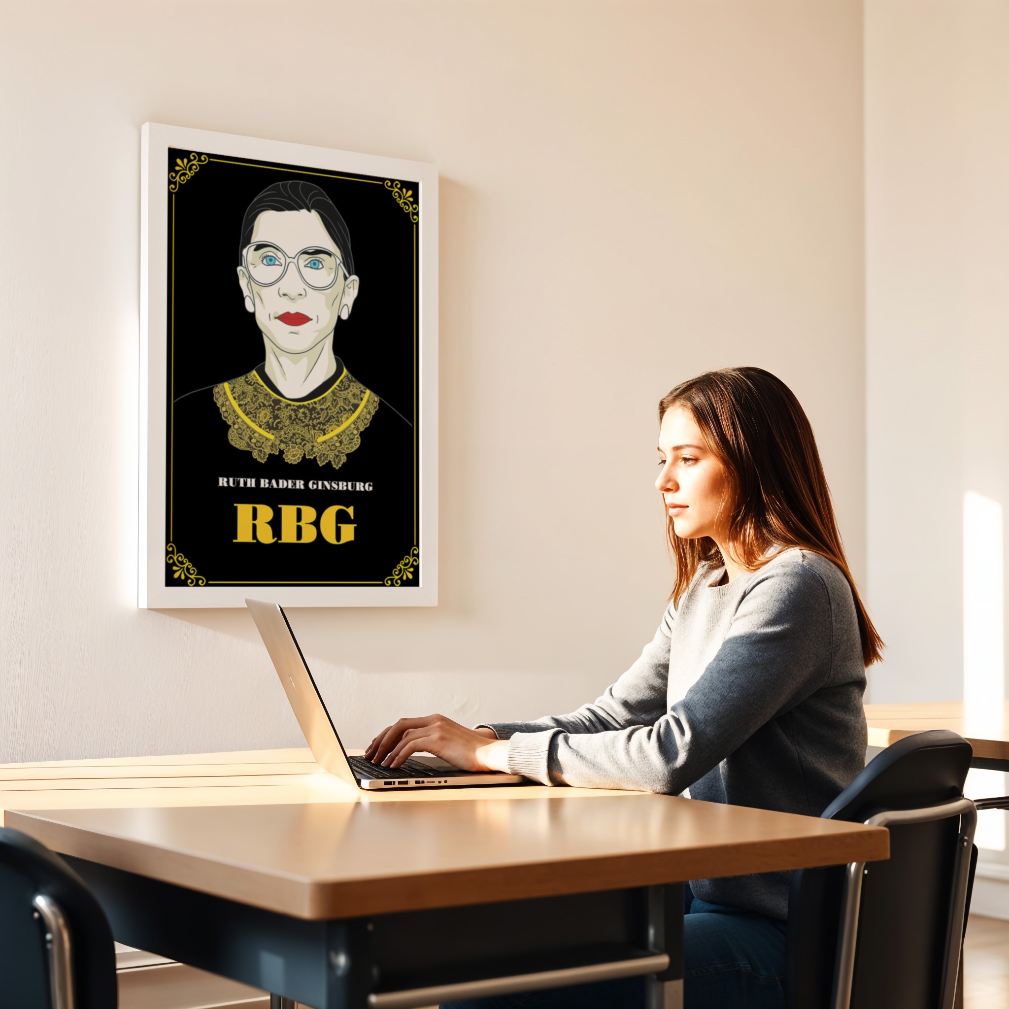 Ruth Bader Ginsburg Empower Inspirational Quote Wall Art - Image 5